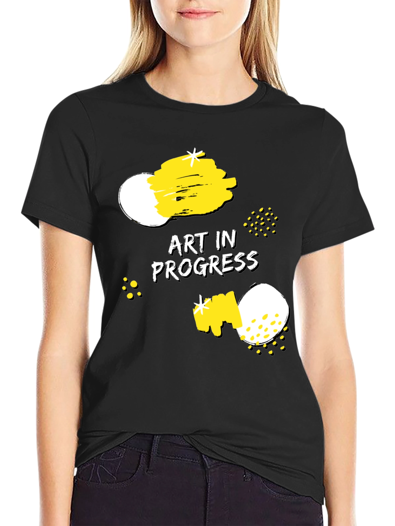 Art in Progress Graphic Tee - Modern Artistic Design
