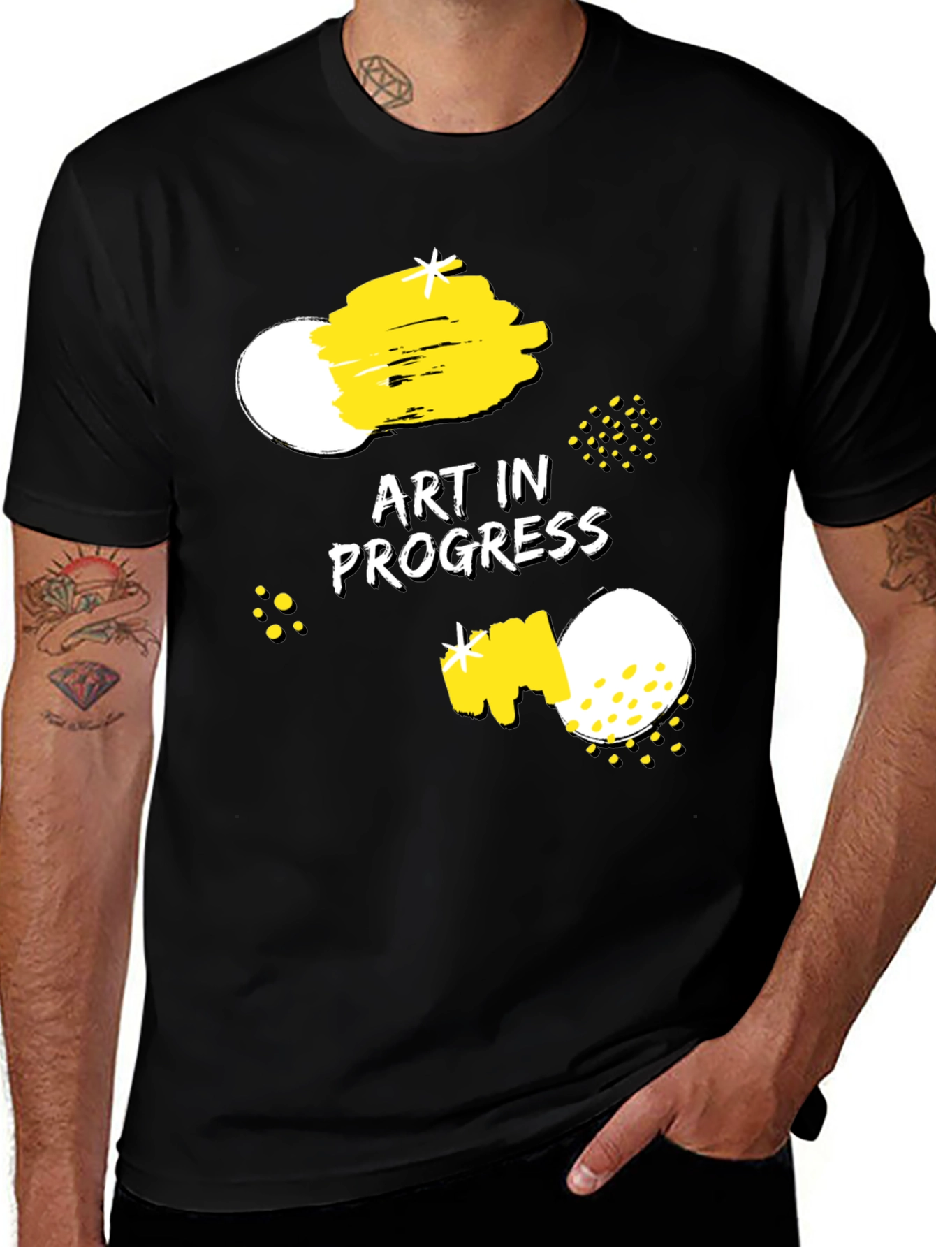 Art in Progress Graphic Tee - Modern Artistic Design