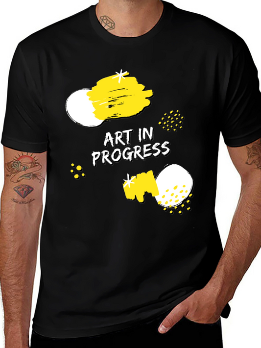 Art in Progress Graphic Tee - Modern Artistic Design