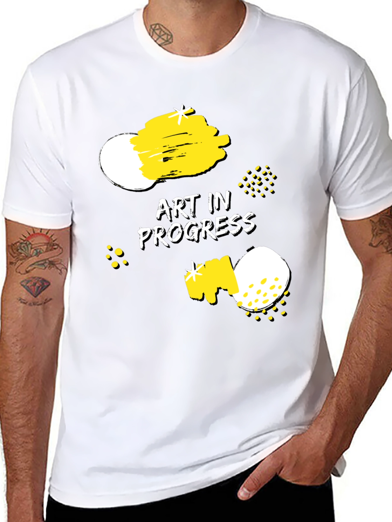 Art in Progress Graphic Tee - Modern Artistic Design