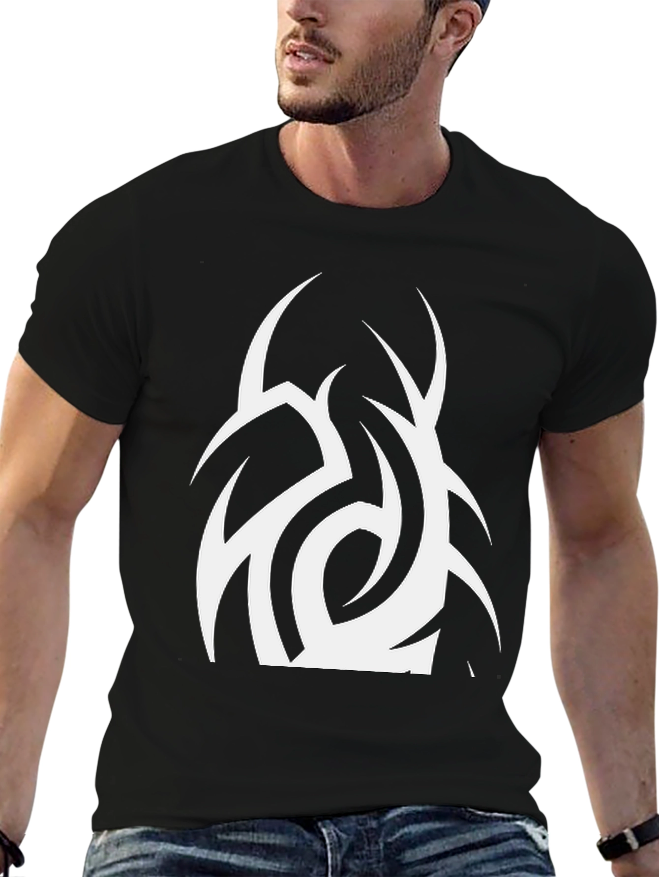 Abstract Graphic Black T-Shirt