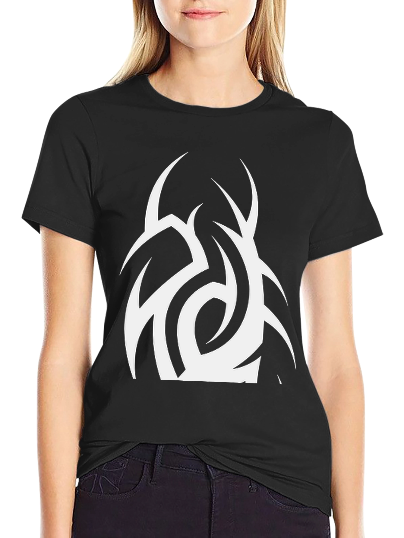 Abstract Graphic Black T-Shirt
