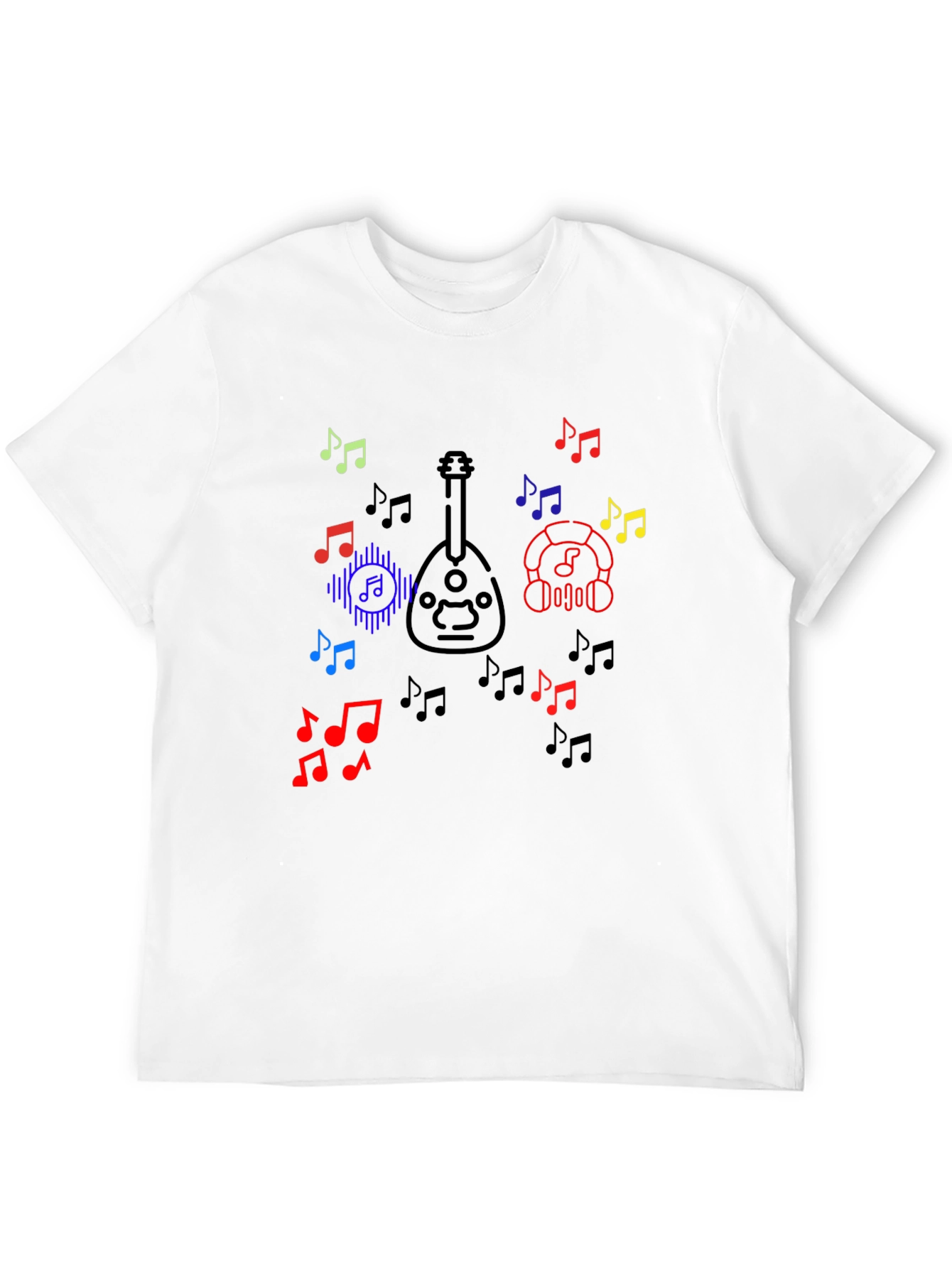 Musical Notes & Oud Black T-Shirt