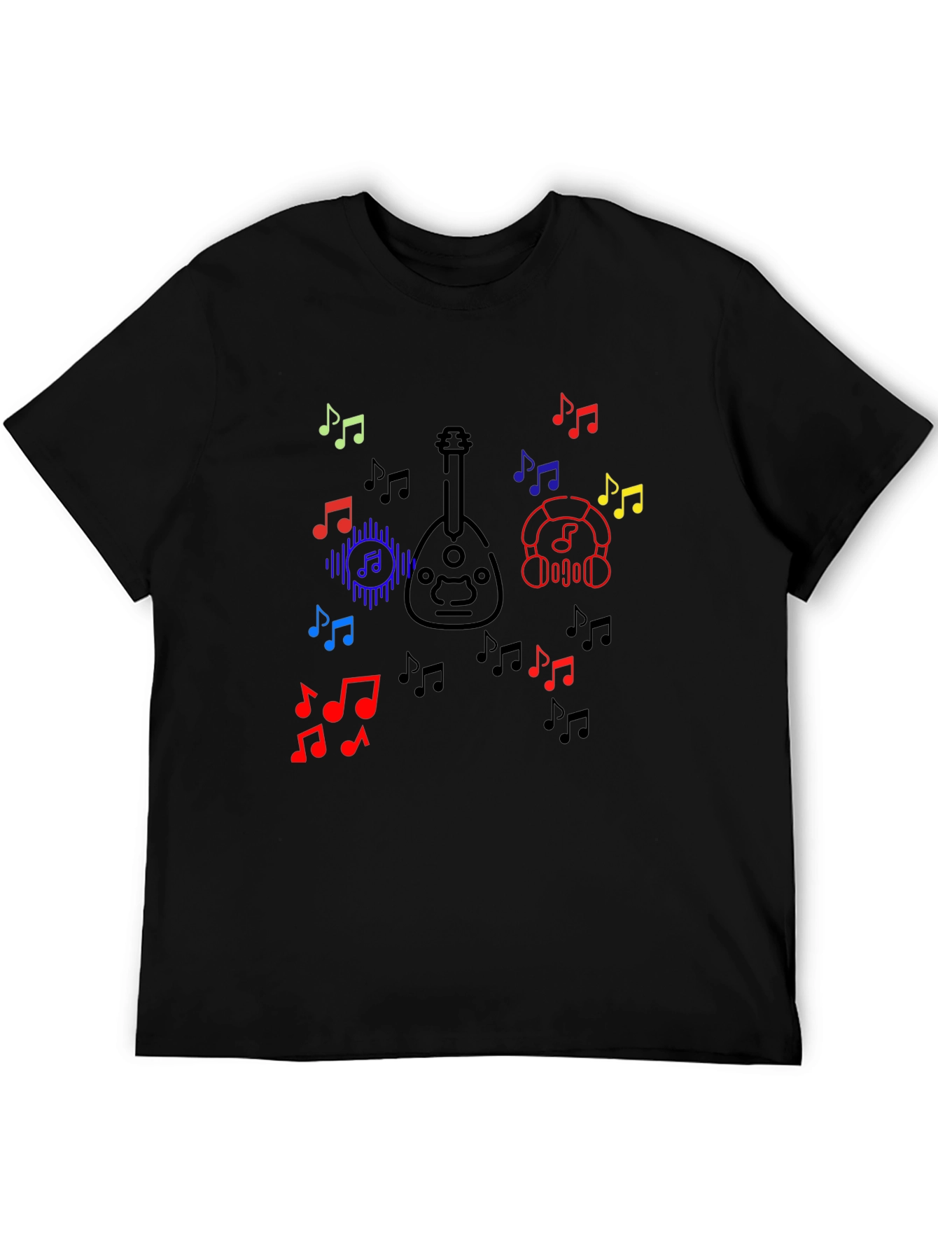 Musical Notes & Oud Black T-Shirt