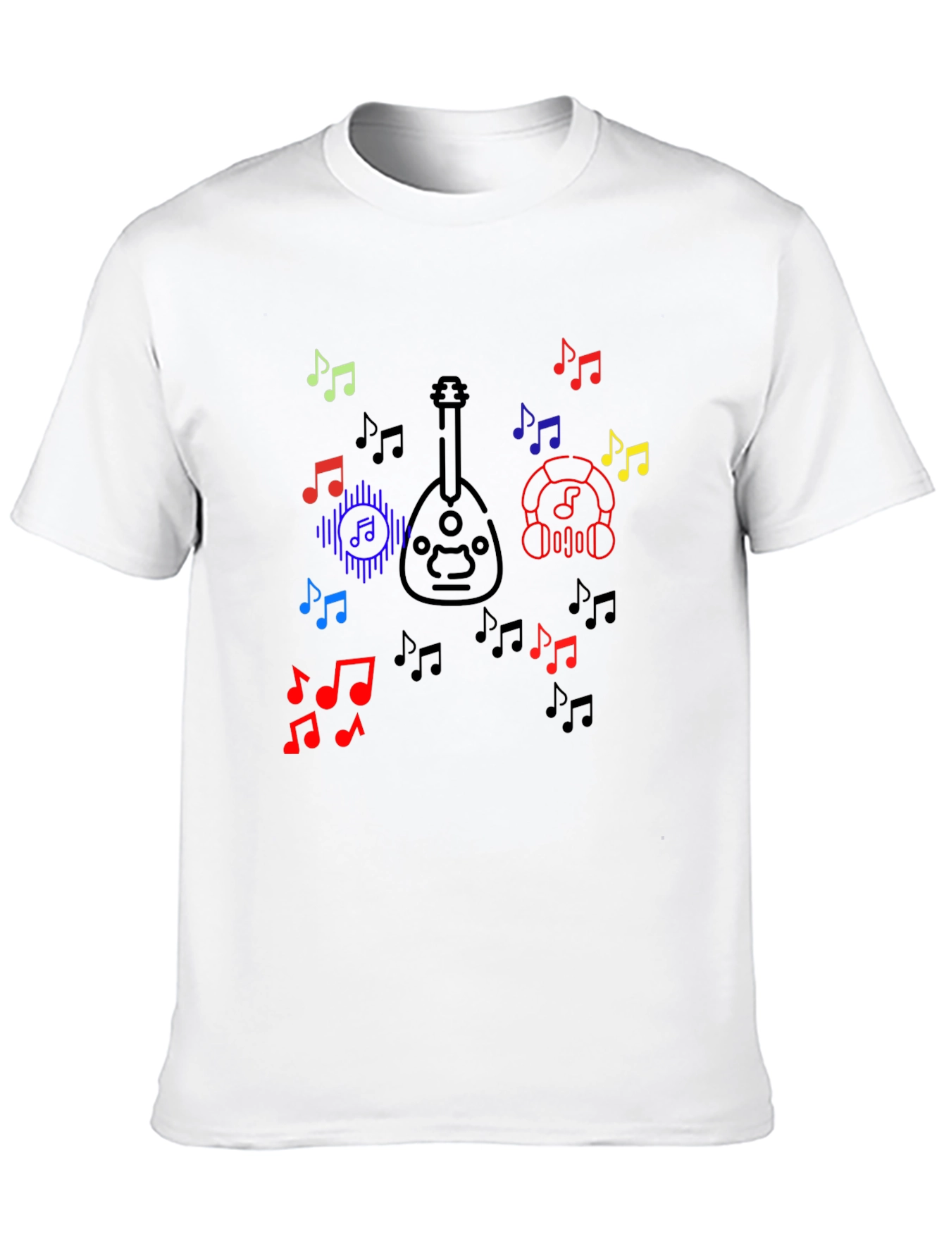 Musical Notes & Oud Black T-Shirt