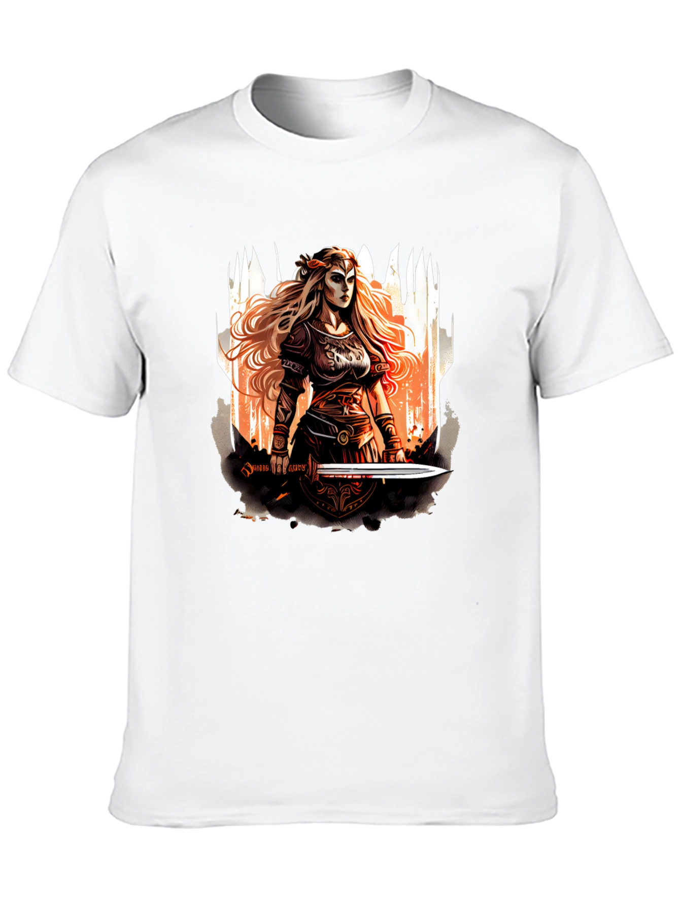 Warrior Woman Graphic T-Shirt - Black