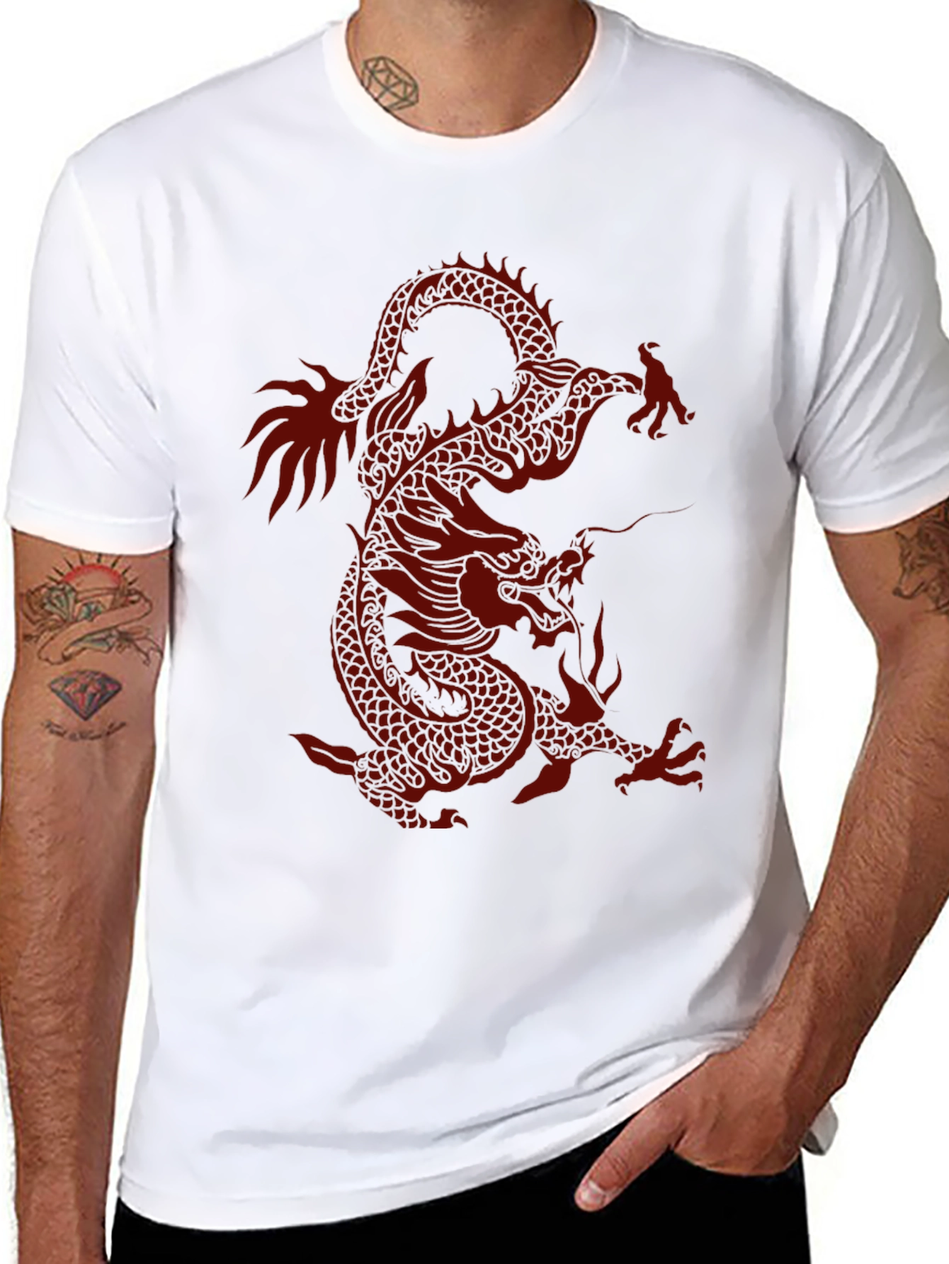 Dragon Graphic Tee - Mens Black T-Shirt
