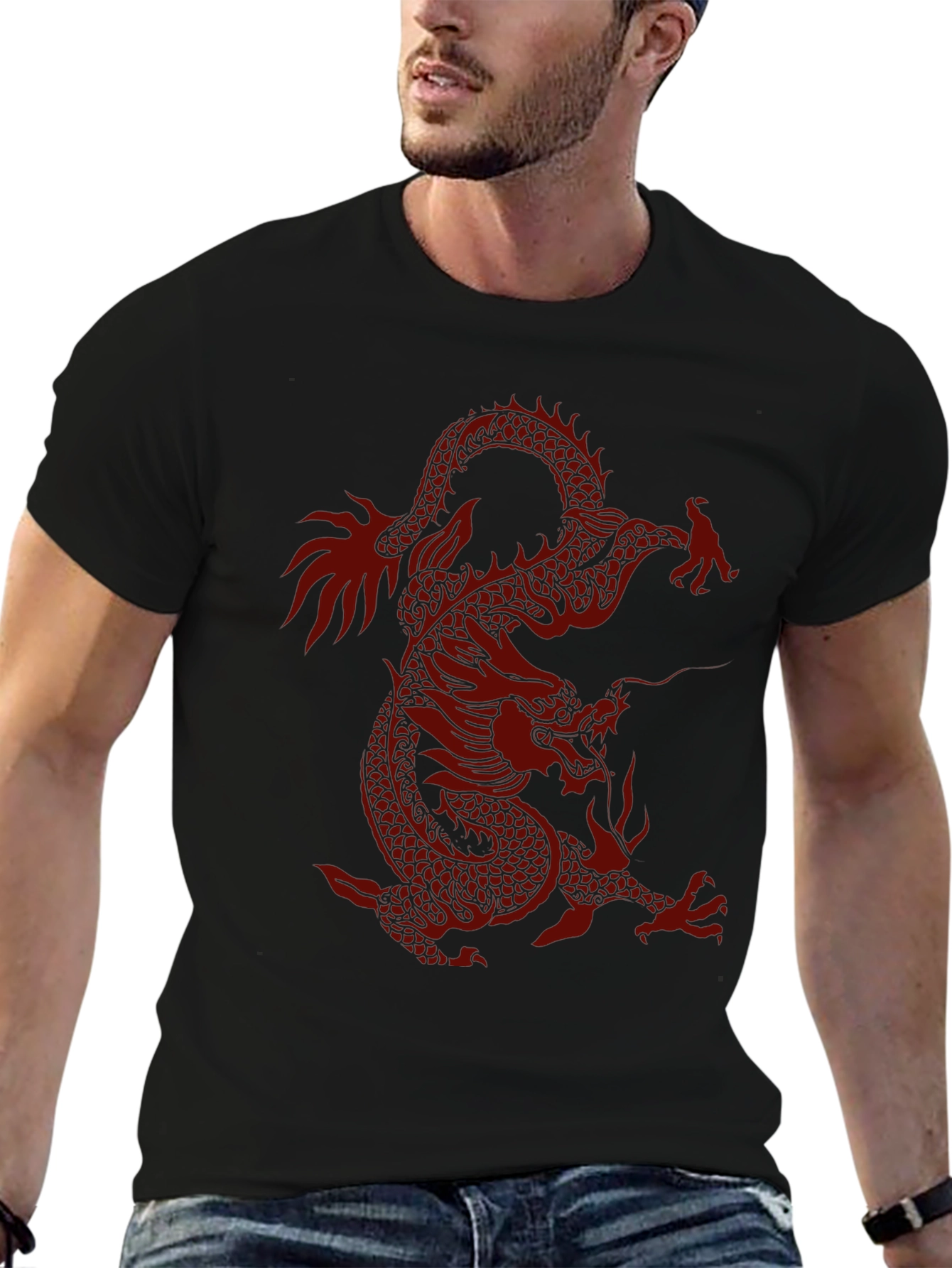 Dragon Graphic Tee - Mens Black T-Shirt