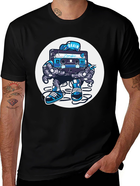 Zombie Brain Tape T-Shirt - Black
