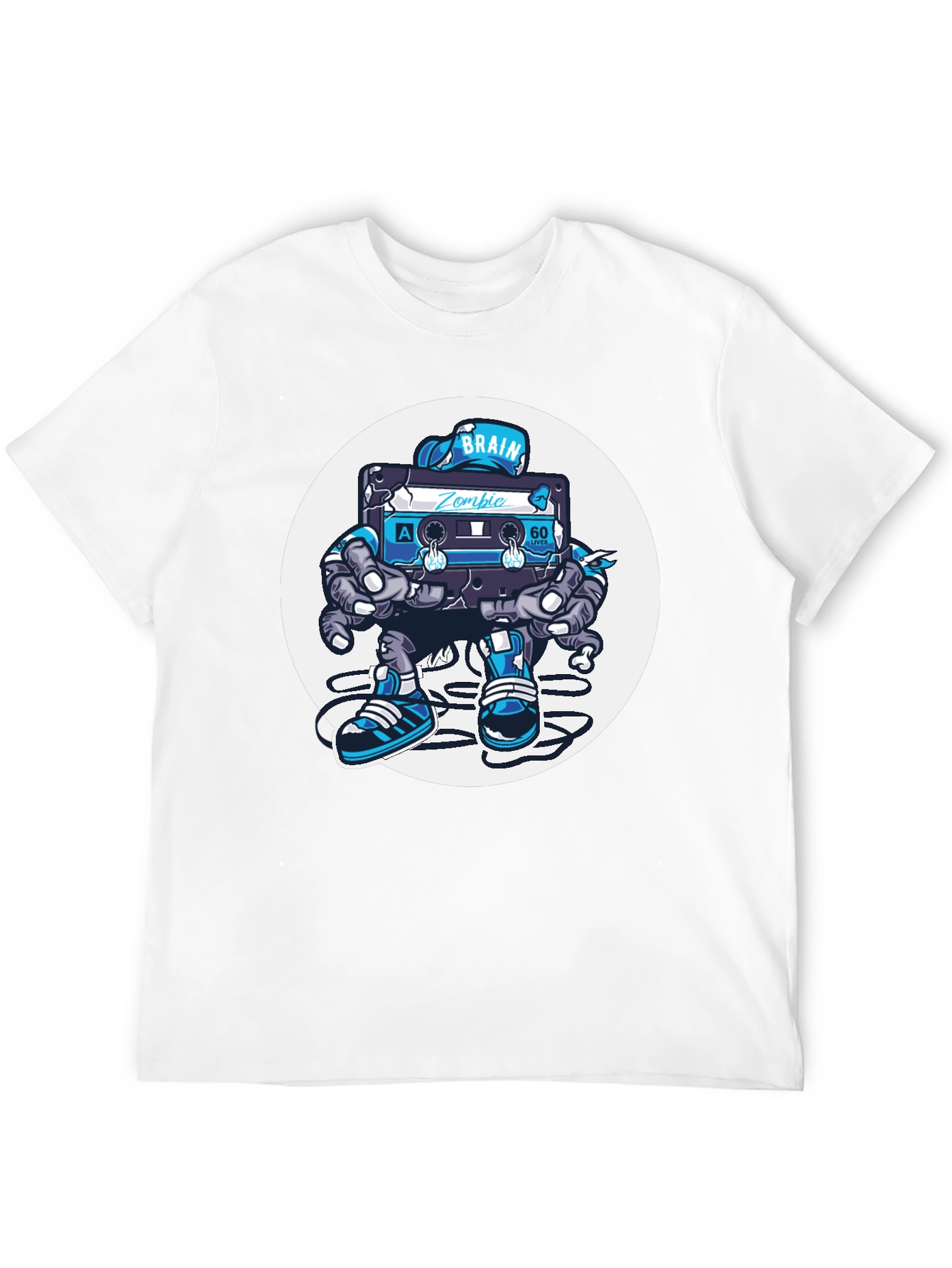 Zombie Brain Tape T-Shirt - Black