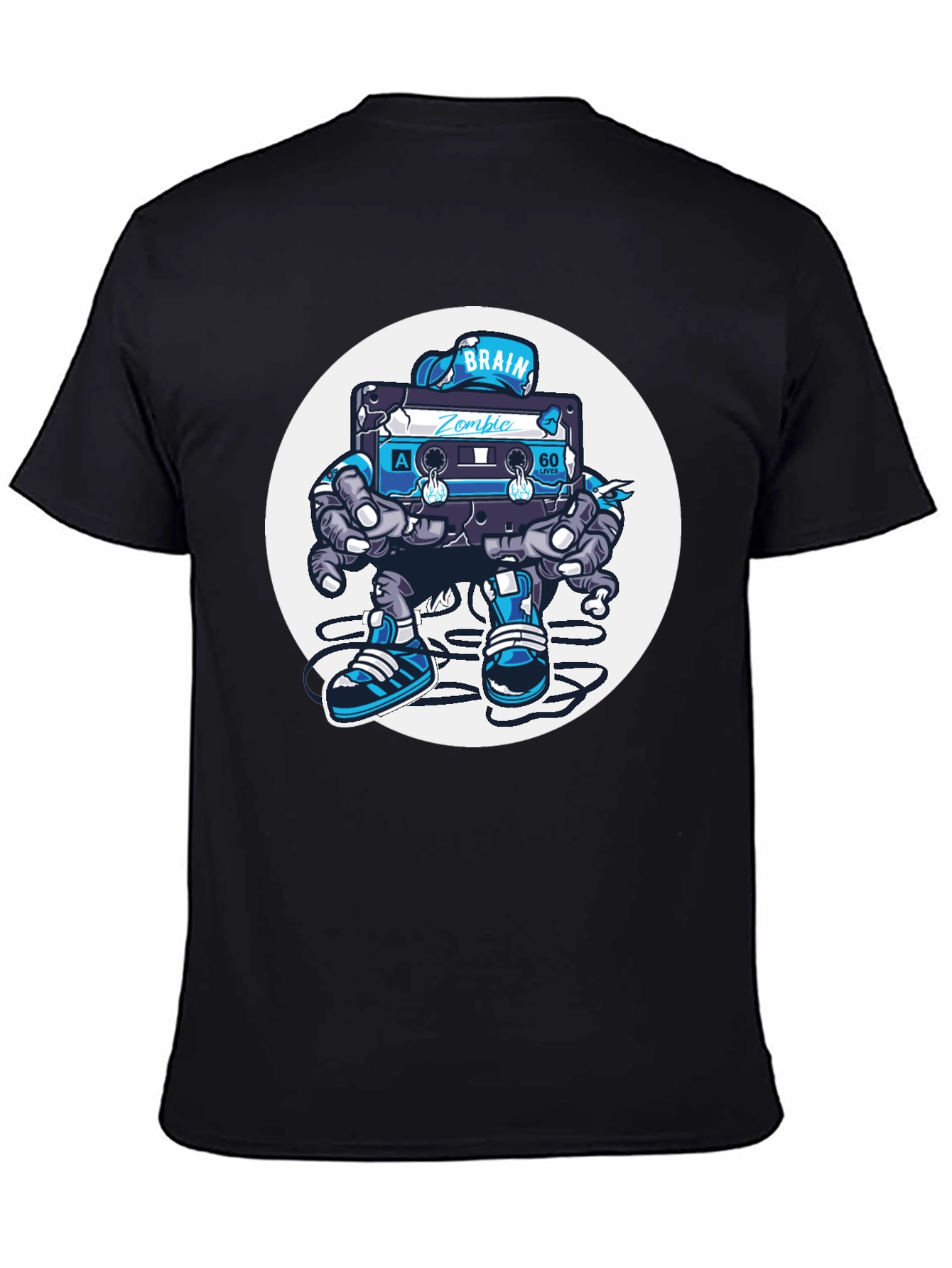Zombie Brain Tape T-Shirt - Black