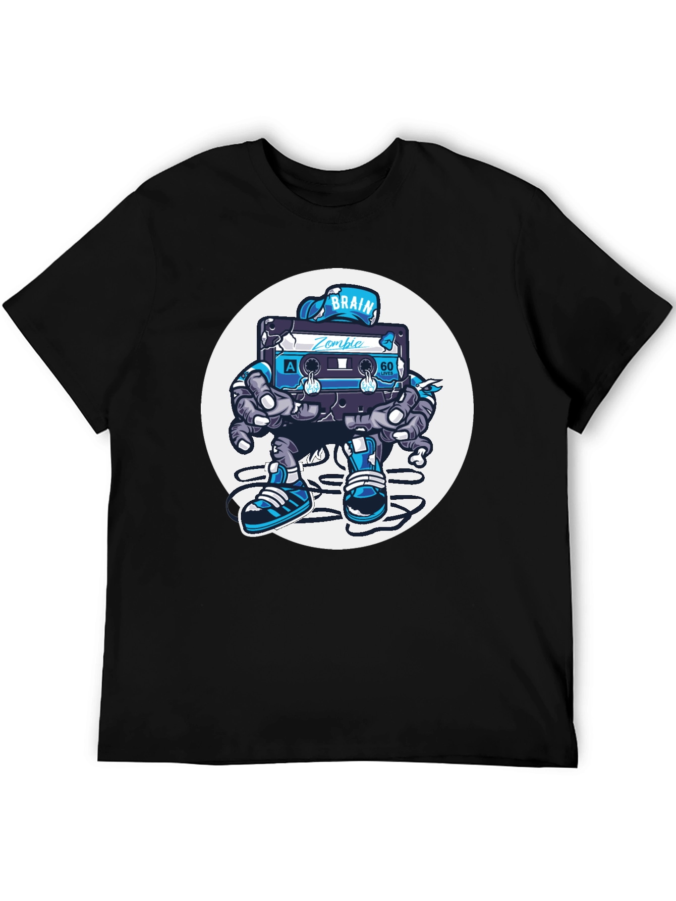 Zombie Brain Tape T-Shirt - Black