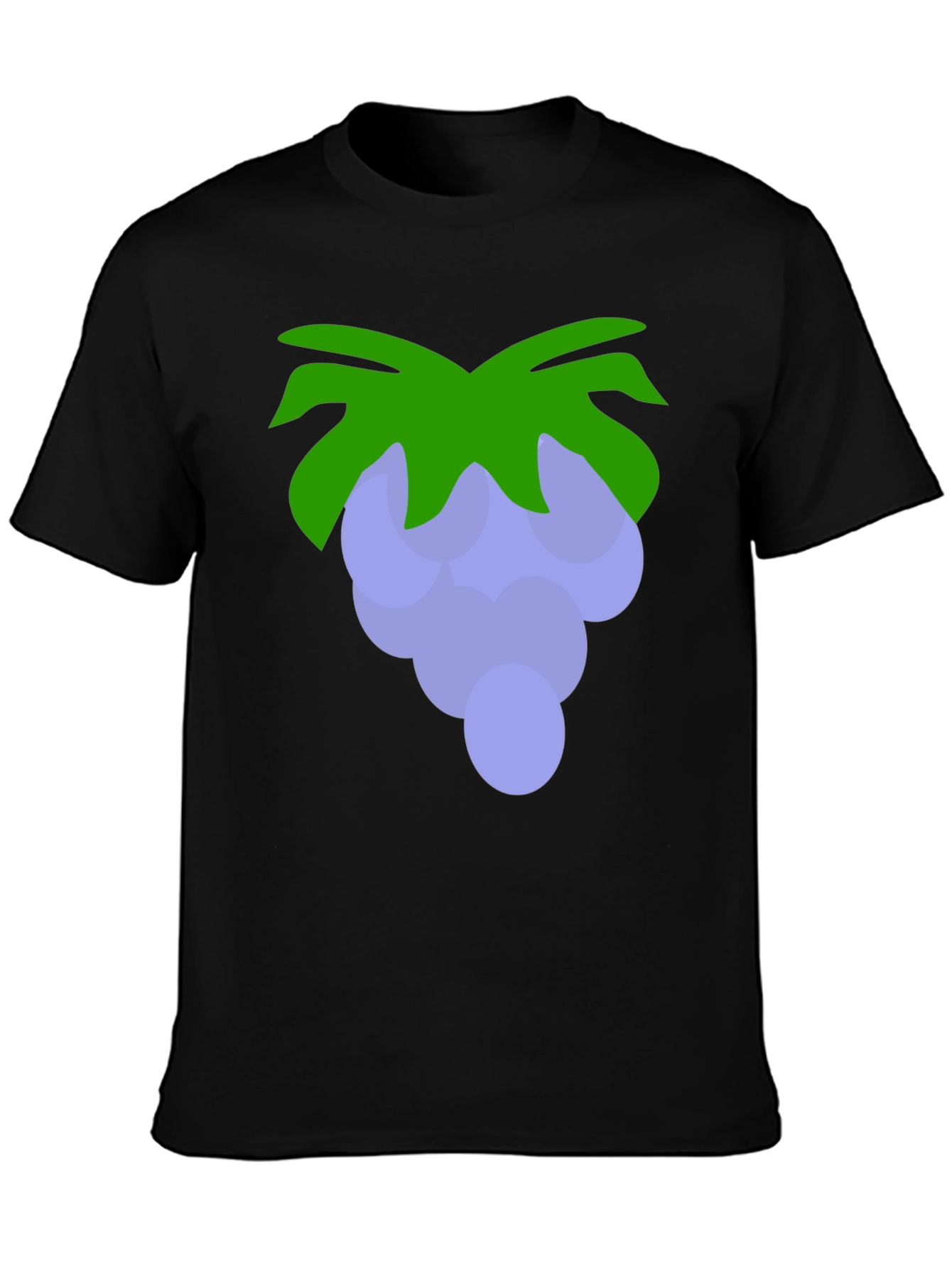 Grape Graphic Print T-Shirt - Black Cotton Tee