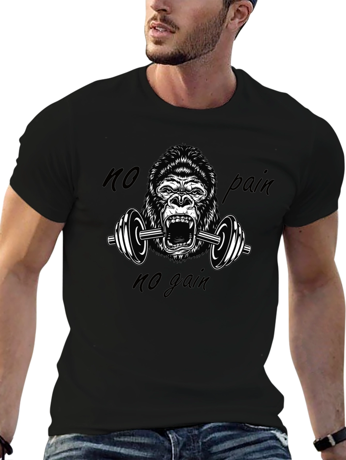 No Pain No Gain Gorilla Gym T-Shirt