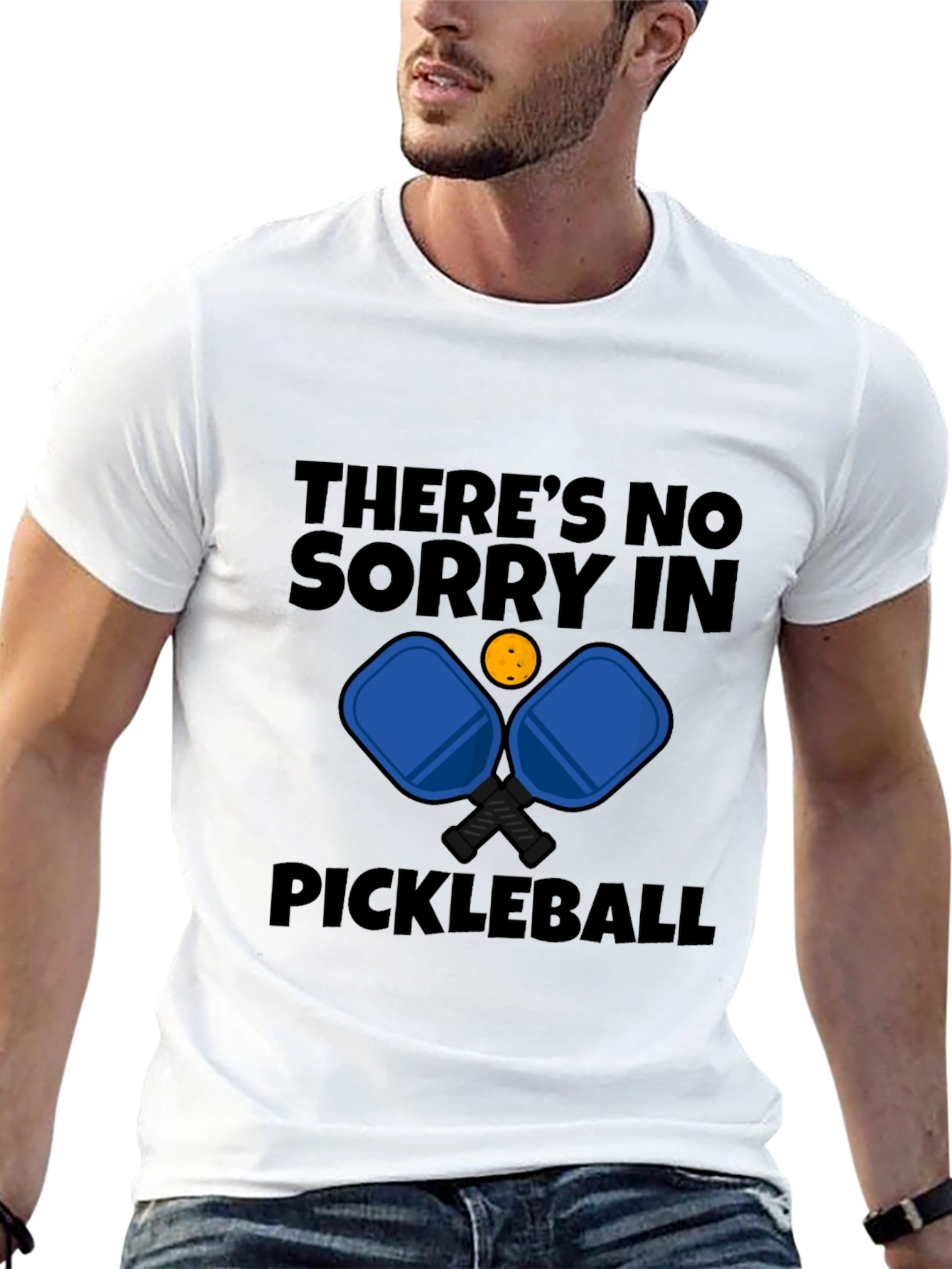 Pickleball T-Shirt - Theres No Sorry in Pickleball