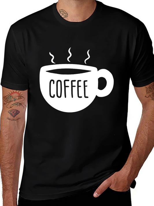 Coffee Cup Graphic Black T-Shirt