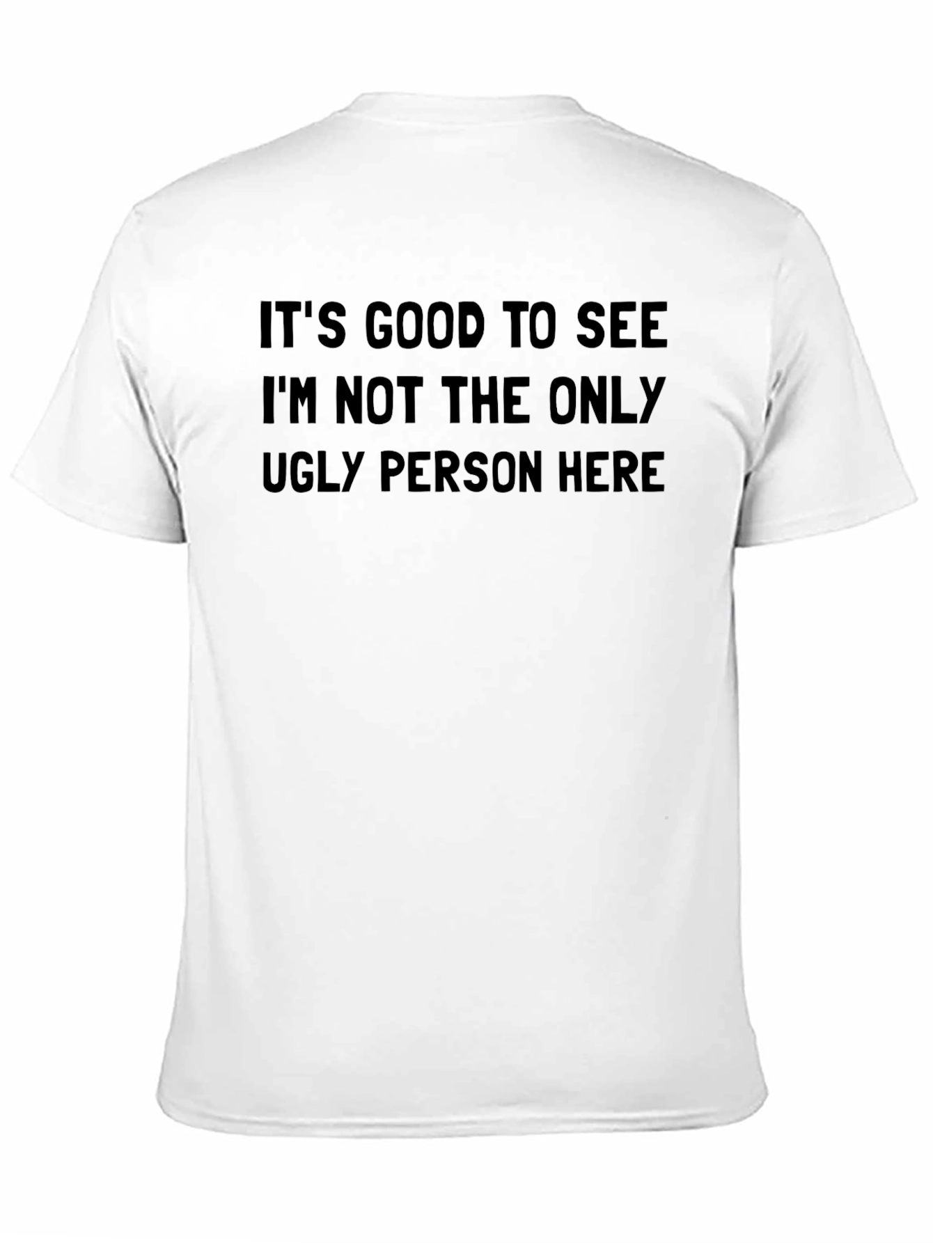 Funny Ugly Person Graphic T-Shirt - Black
