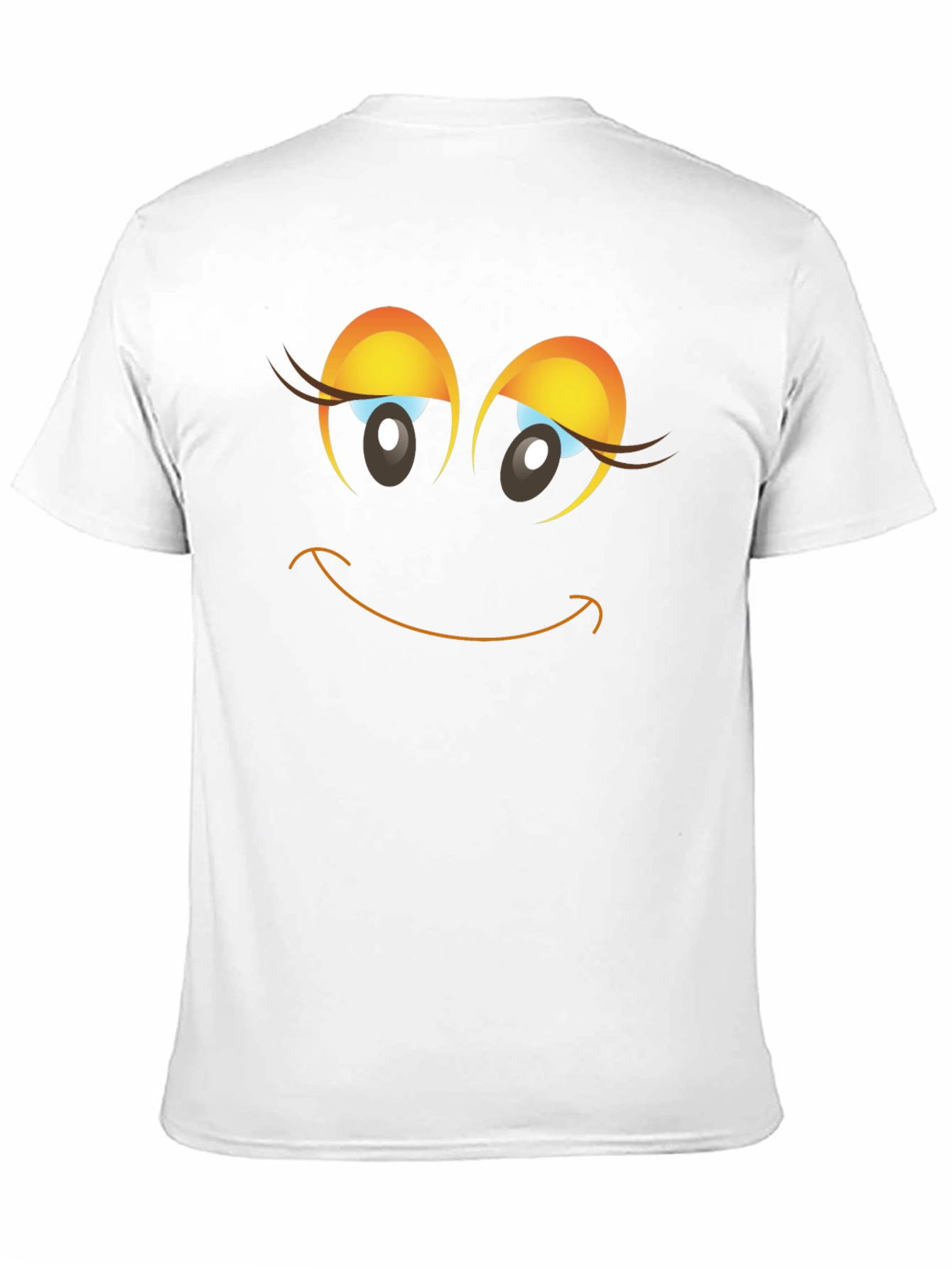Smiling Face Graphic Black T-Shirt