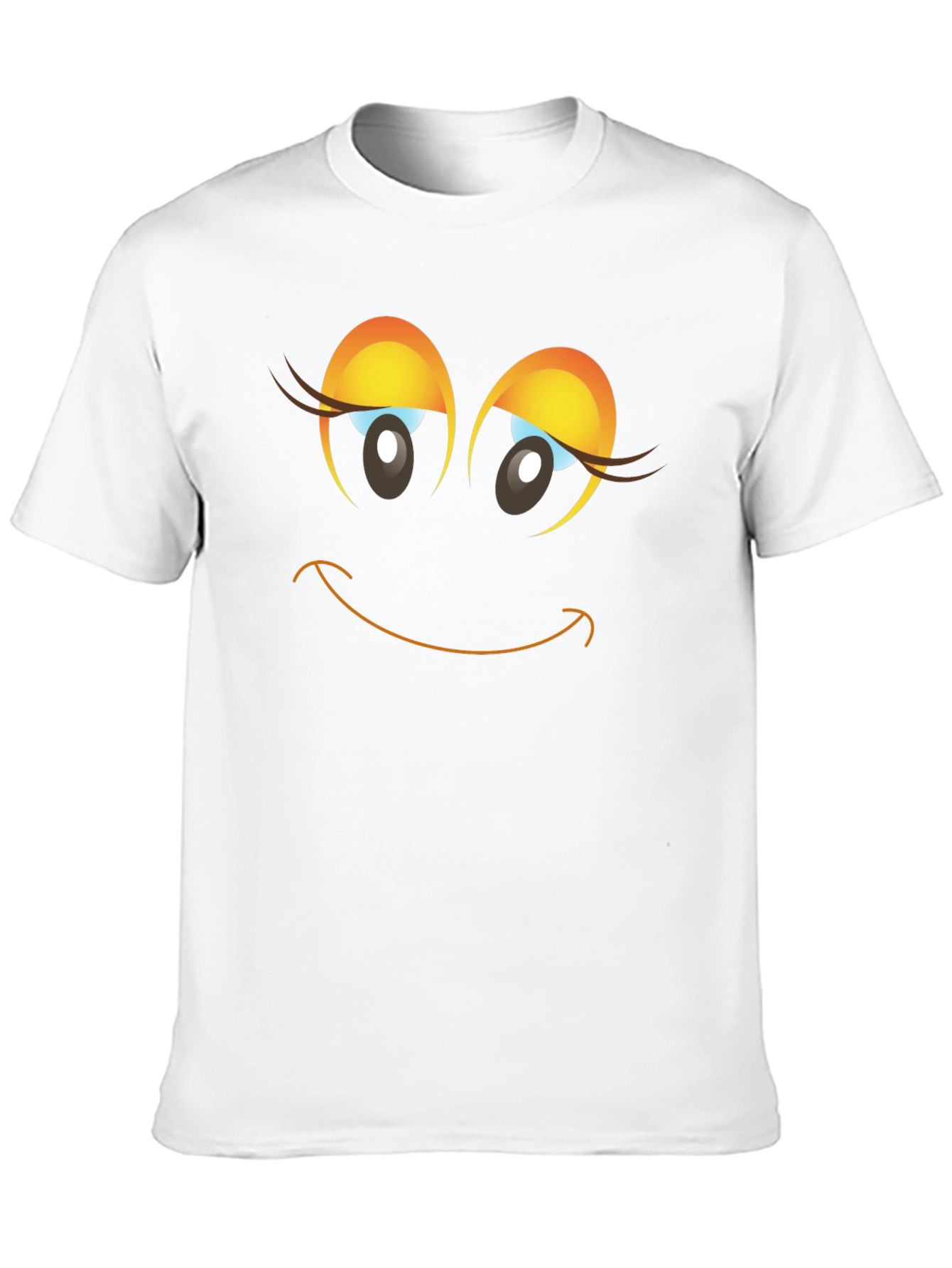 Smiling Face Graphic Black T-Shirt