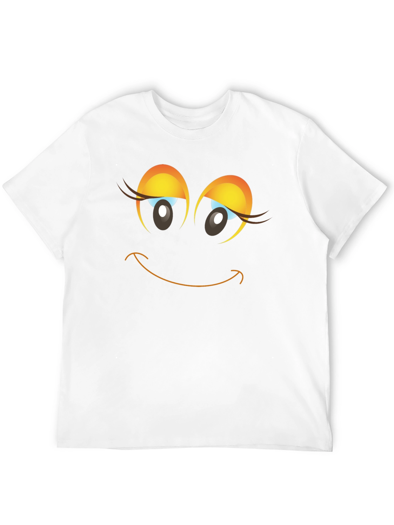 Smiling Face Graphic Black T-Shirt
