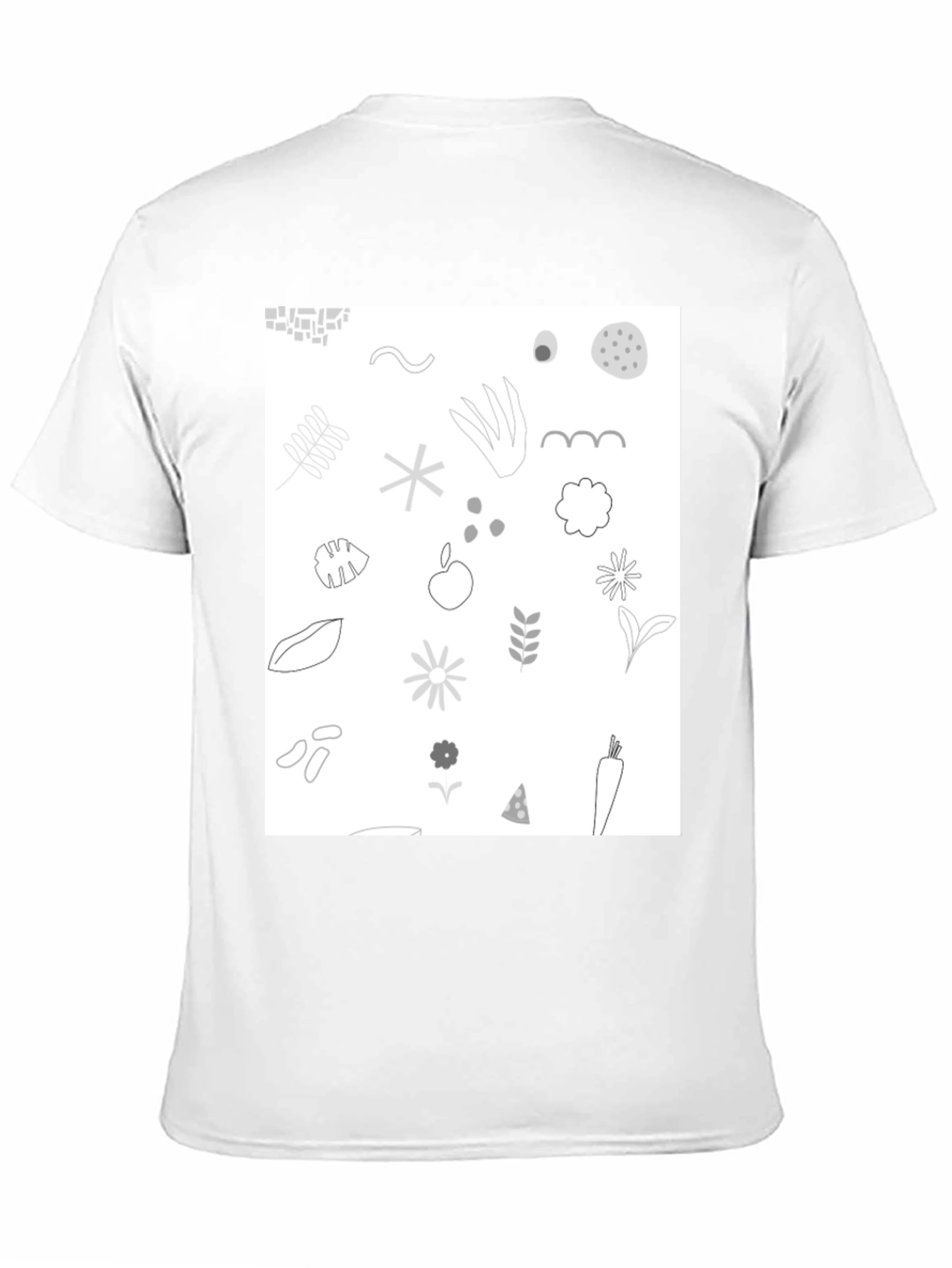 Nature Pattern Black T-Shirt