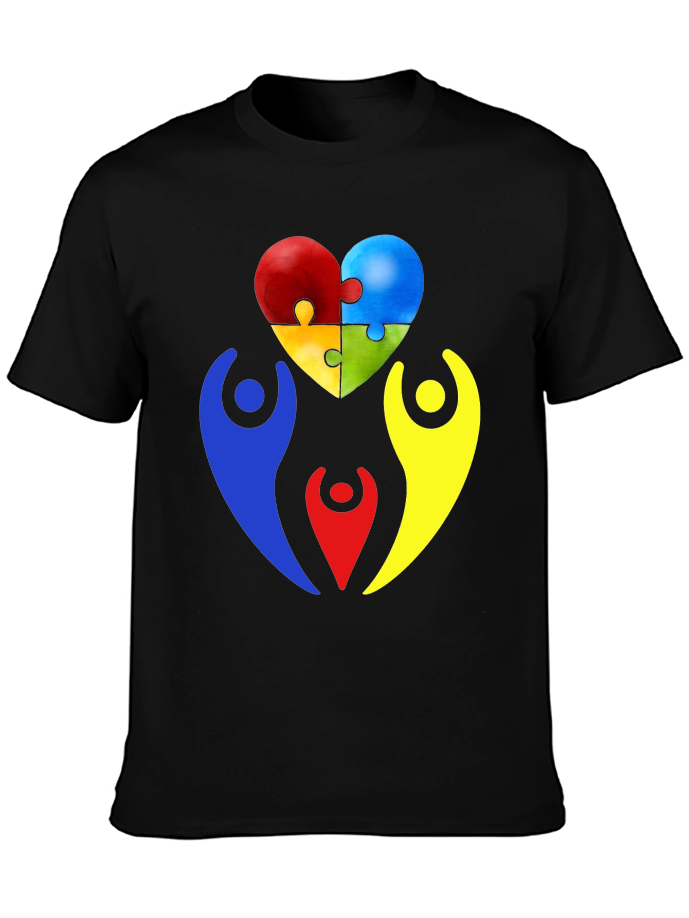 Autism Awareness Puzzle Heart Graphic T-Shirt