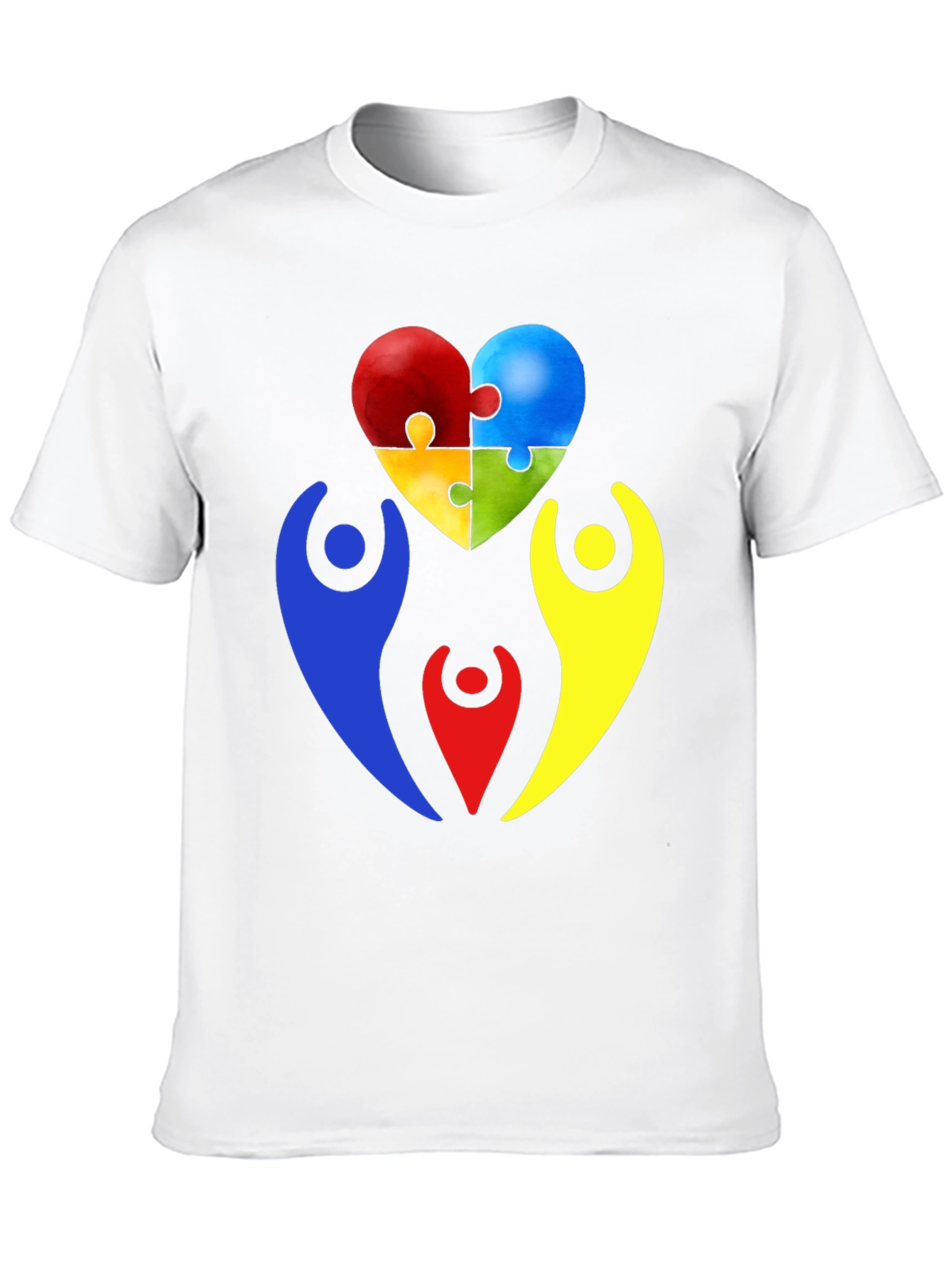 Autism Awareness Puzzle Heart Graphic T-Shirt