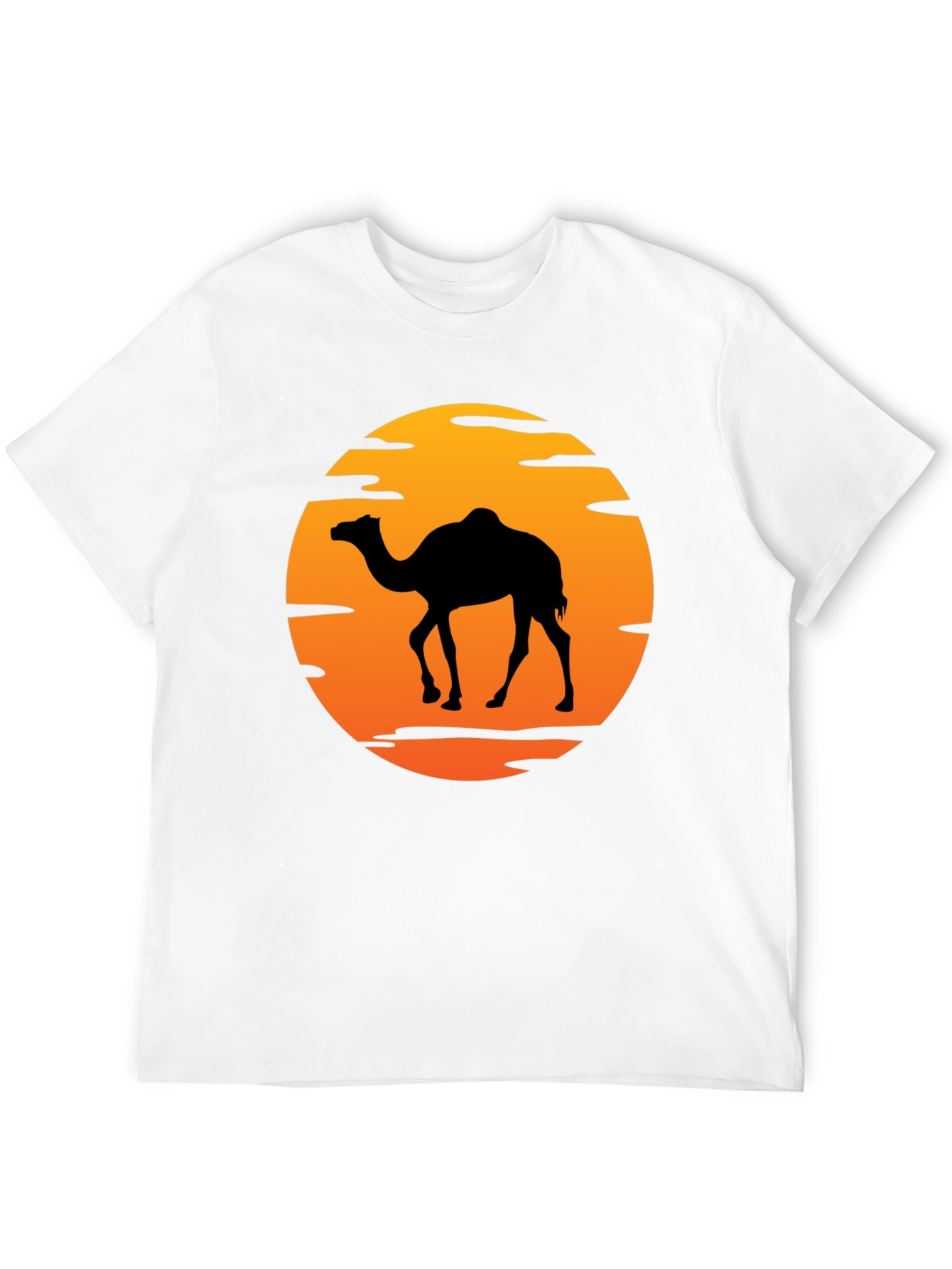 Camel Silhouette Sunset Graphic T-Shirt
