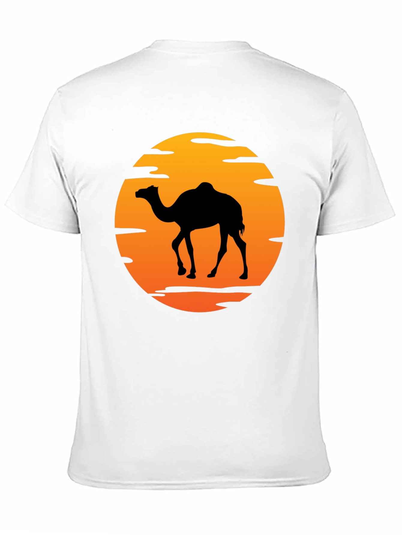 Camel Silhouette Sunset Graphic T-Shirt