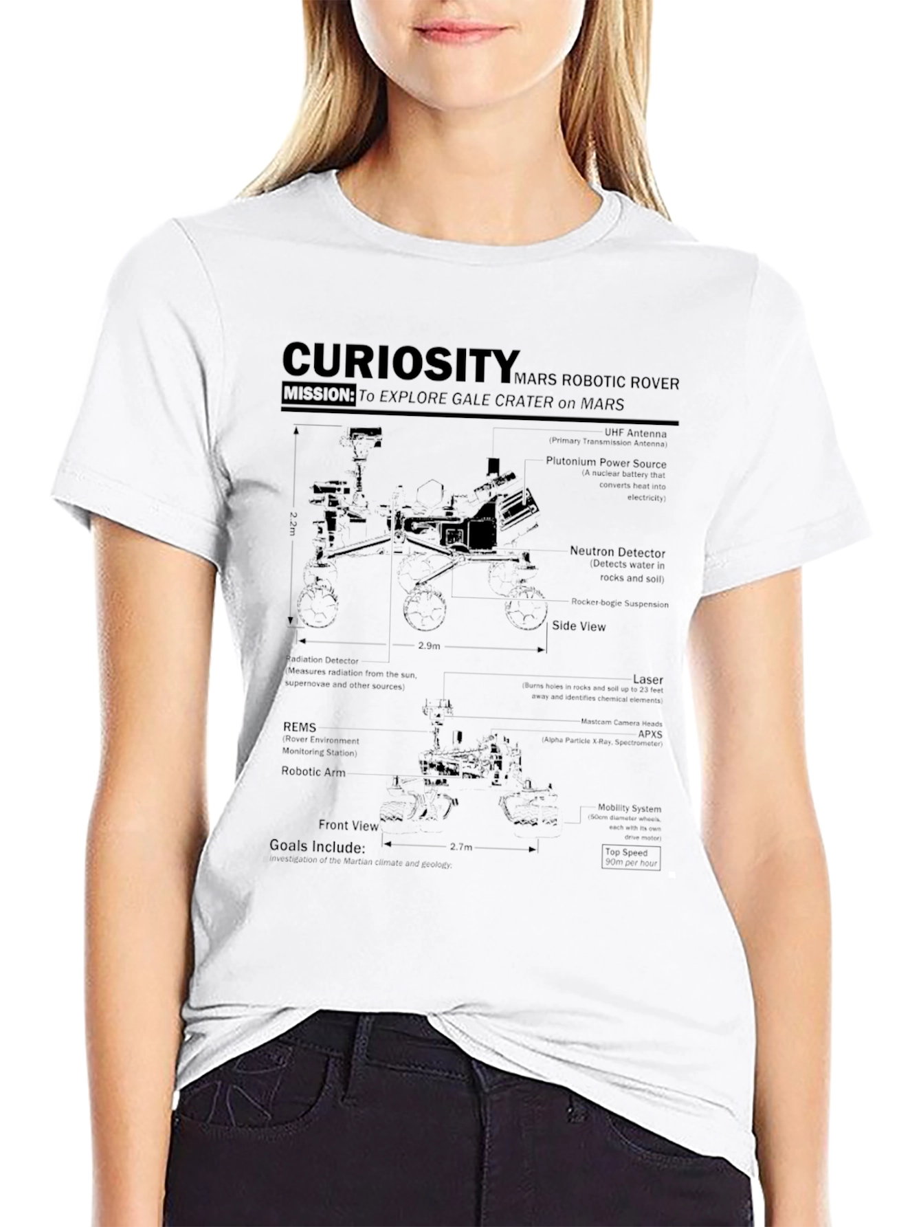 Curiosity Mars Robotic Rover Graphic T-Shirt