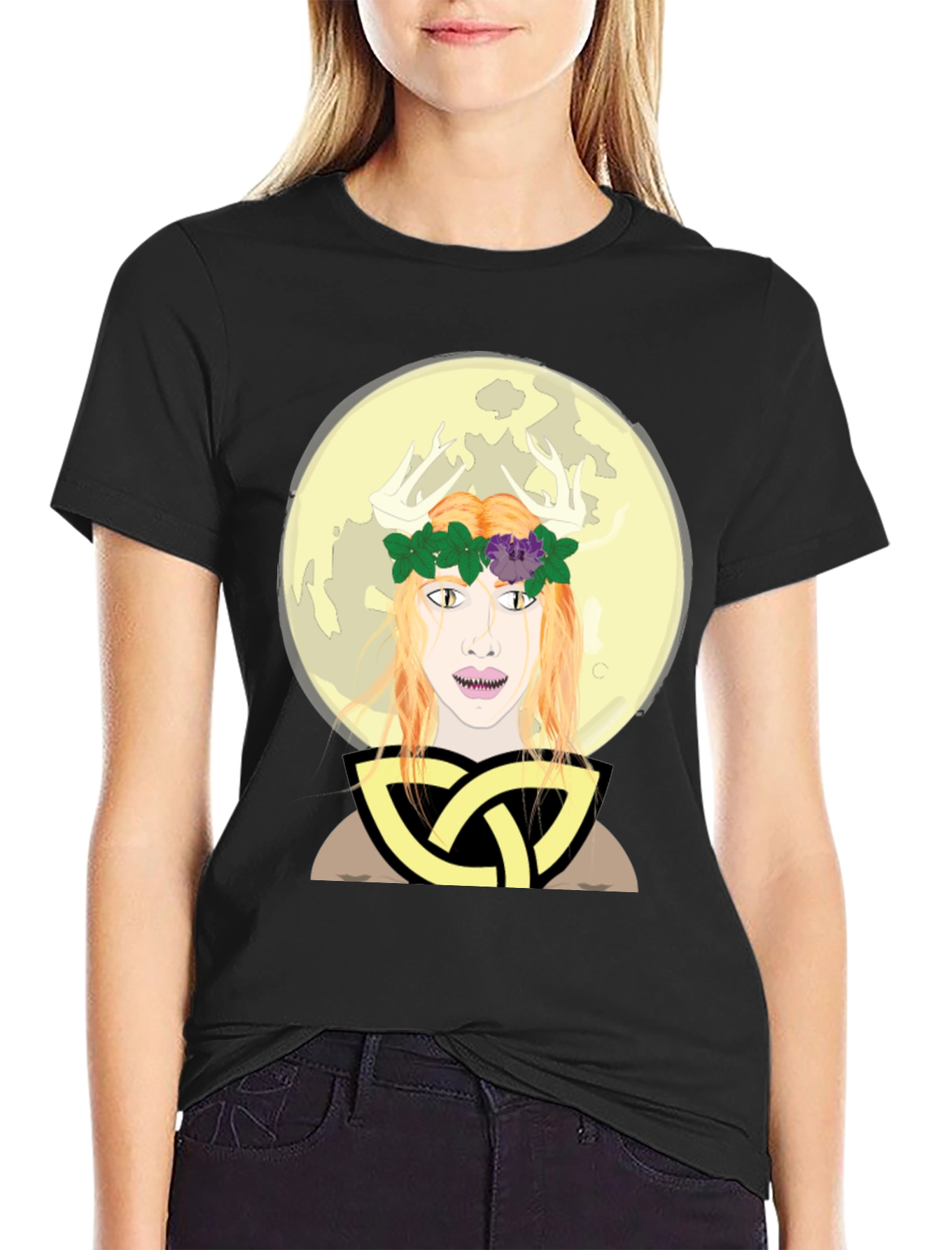 Mystic Druid Moon Graphic Tee