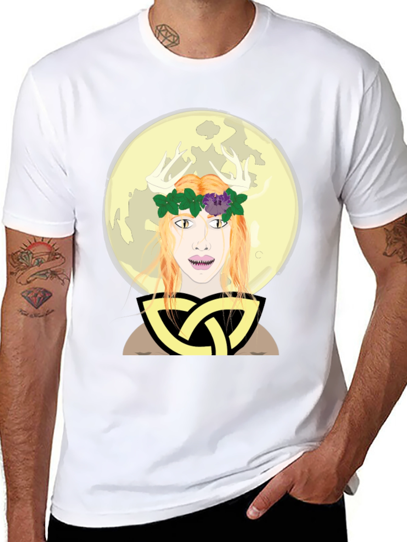 Mystic Druid Moon Graphic Tee