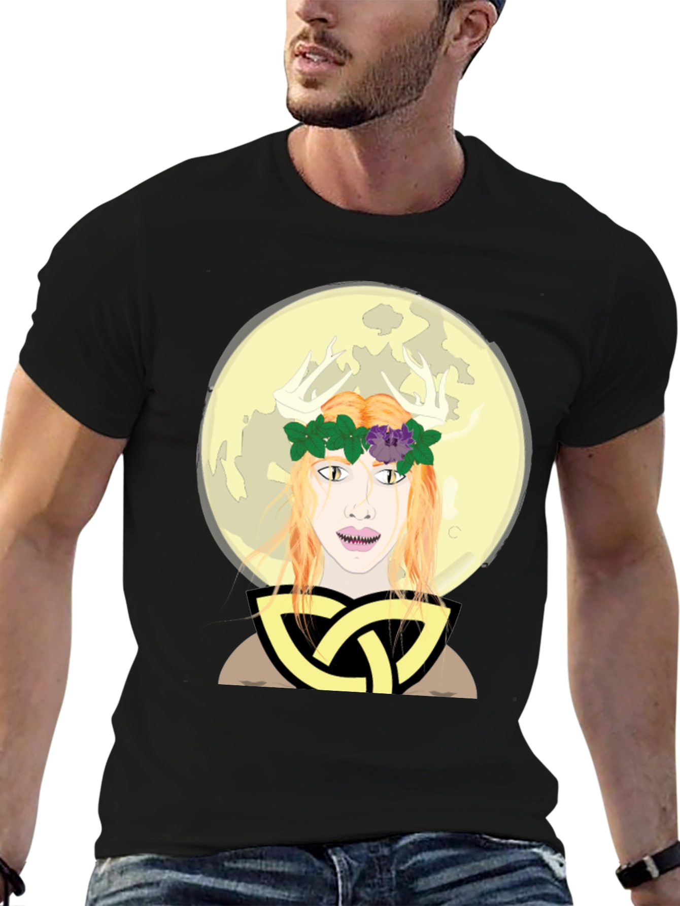 Mystic Druid Moon Graphic Tee