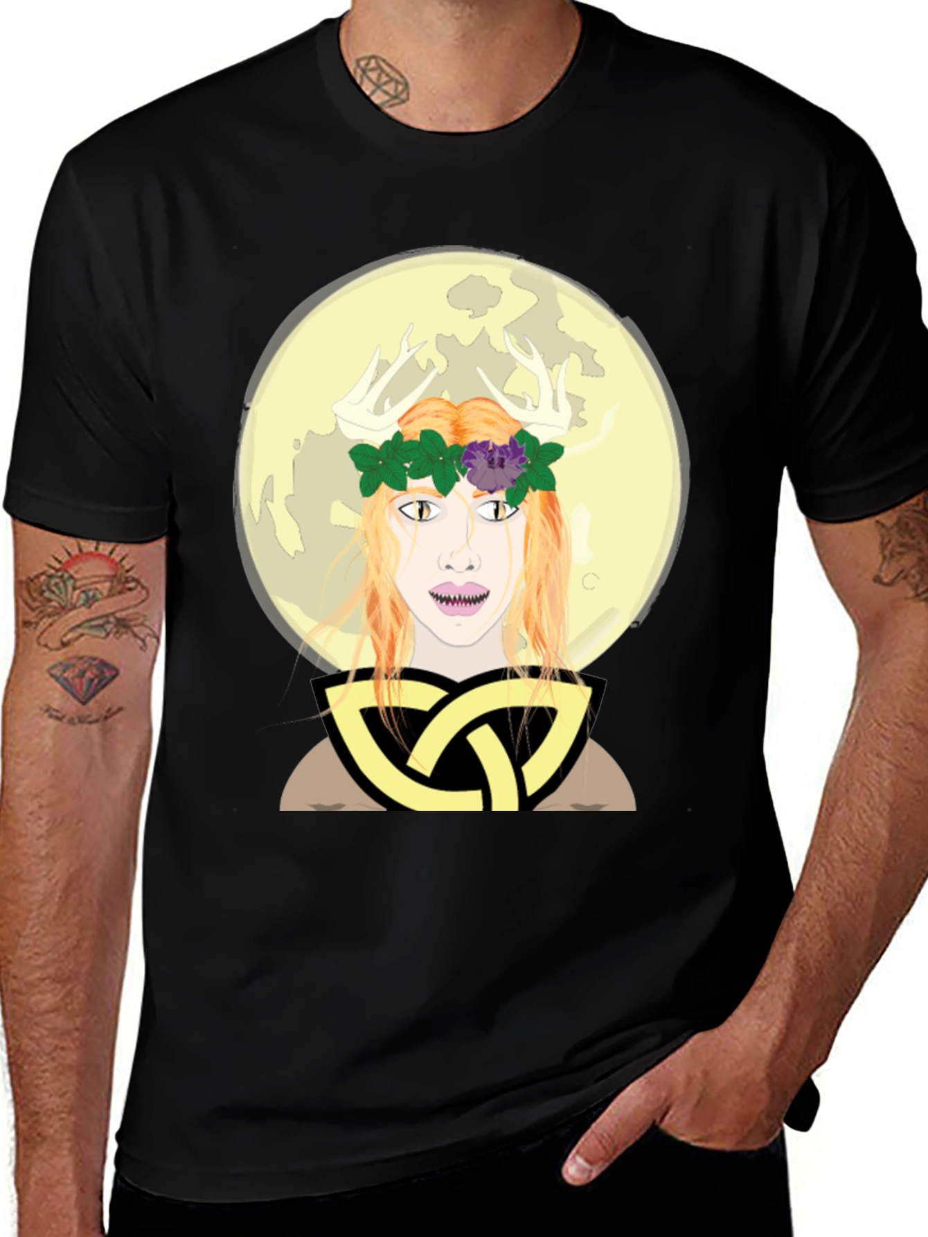 Mystic Druid Moon Graphic Tee