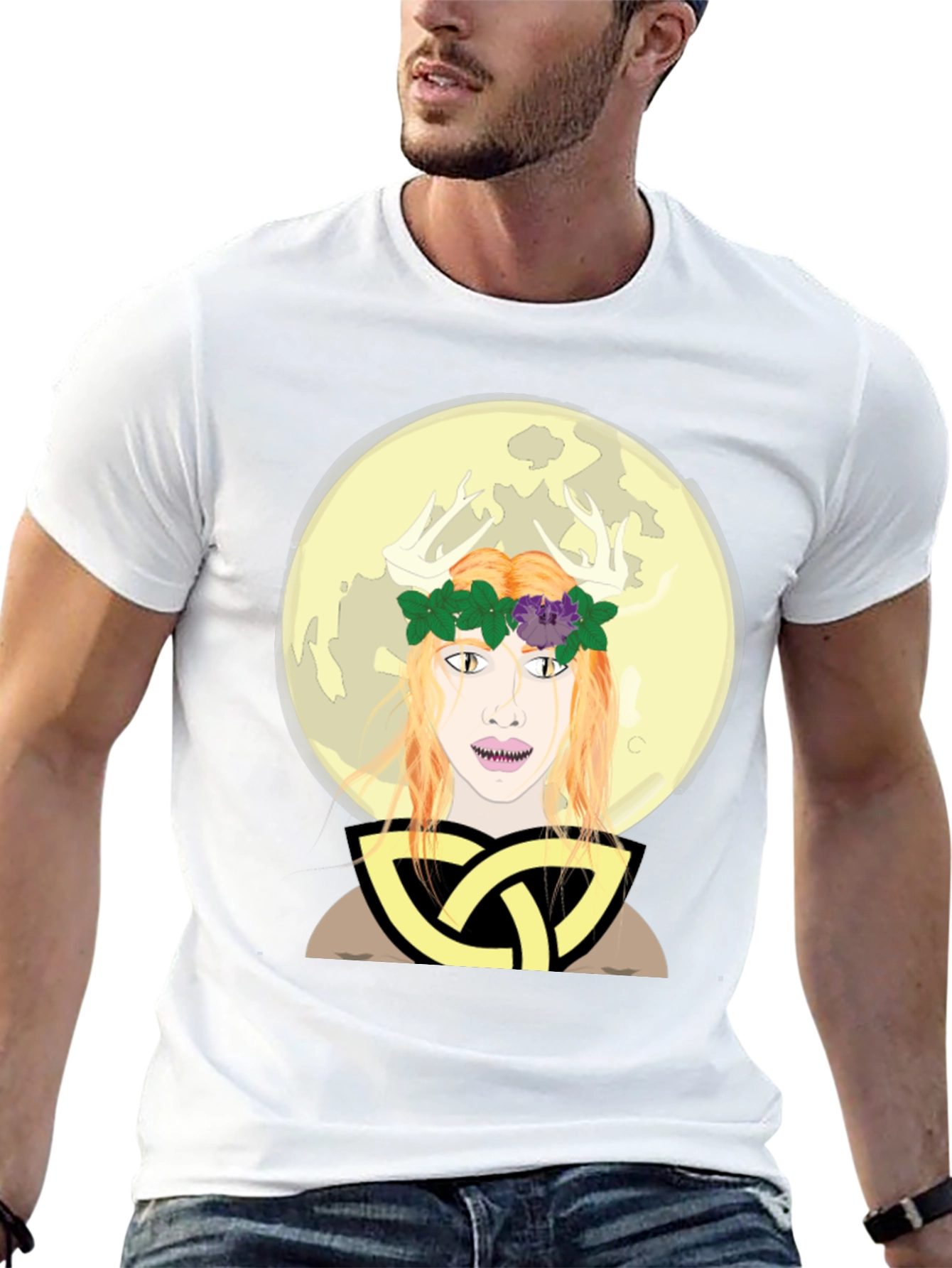 Mystic Druid Moon Graphic Tee