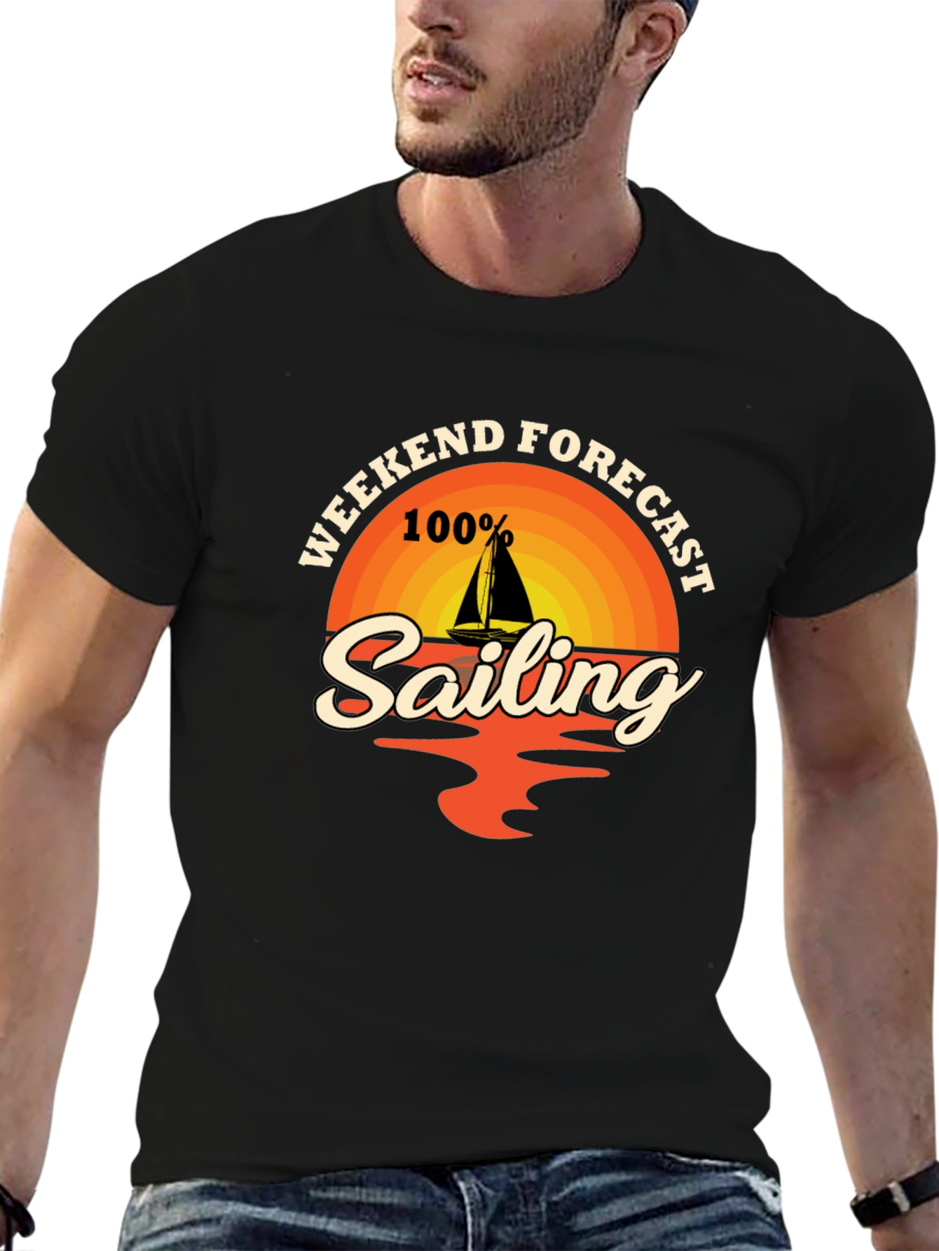 Weekend Sailing Forecast T-Shirt - Nautical Design