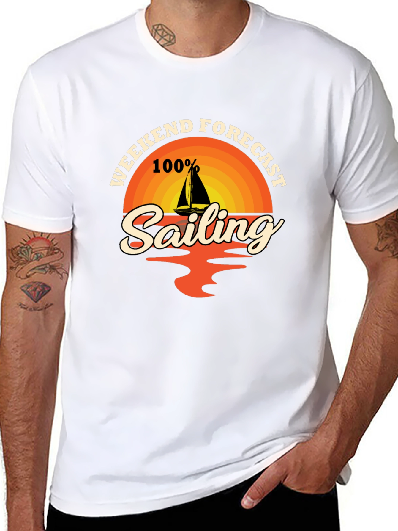 Weekend Sailing Forecast T-Shirt - Nautical Design