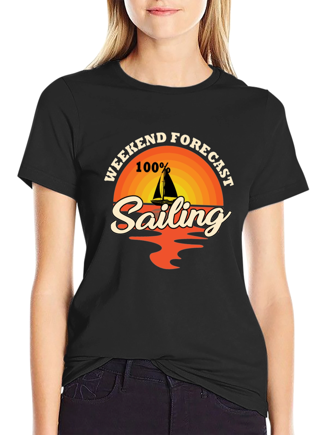 Weekend Sailing Forecast T-Shirt - Nautical Design