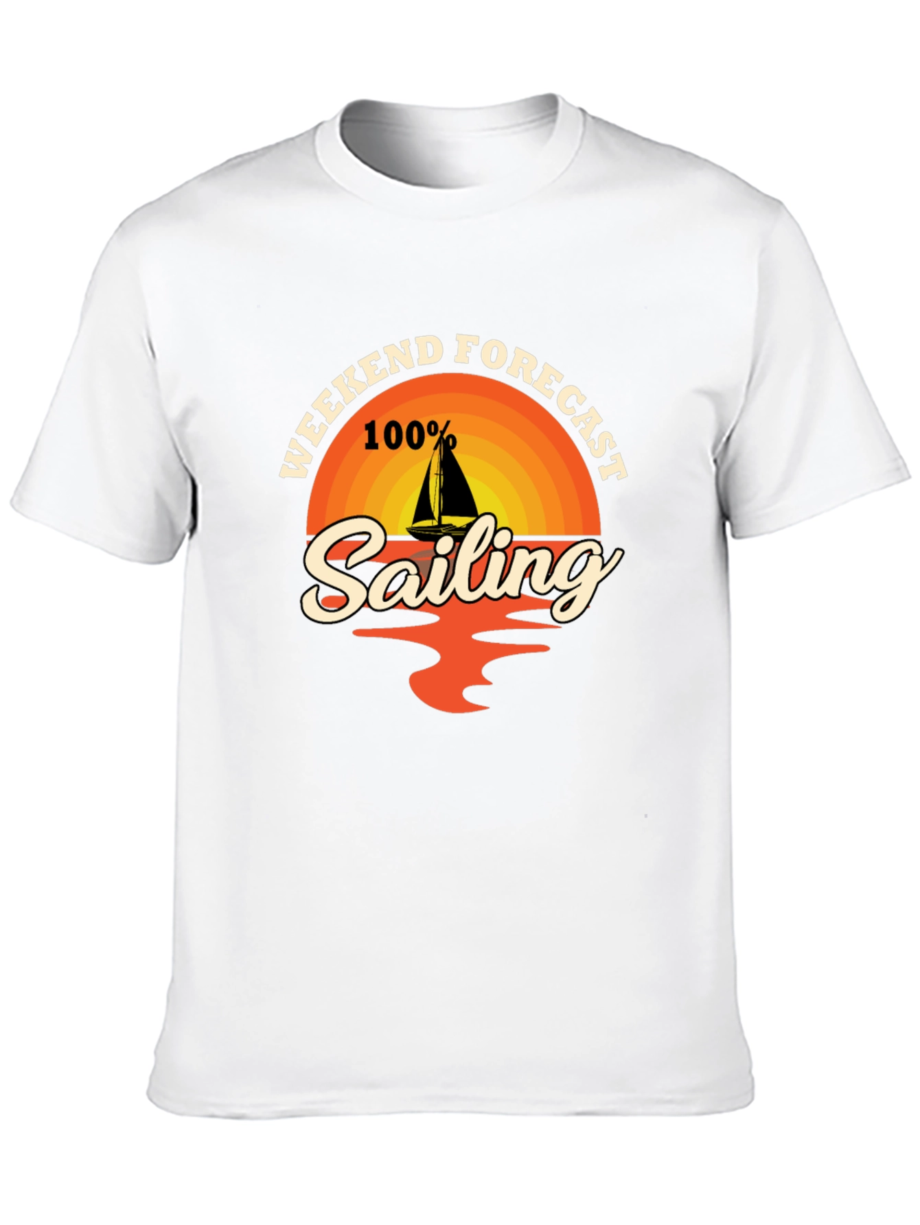 Weekend Sailing Forecast T-Shirt - Nautical Design