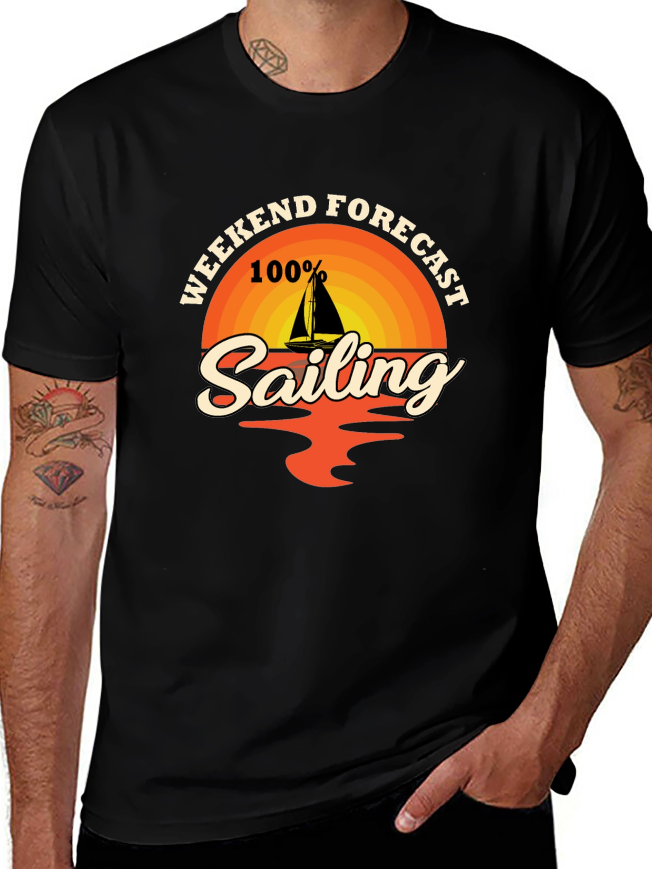 Weekend Sailing Forecast T-Shirt - Nautical Design