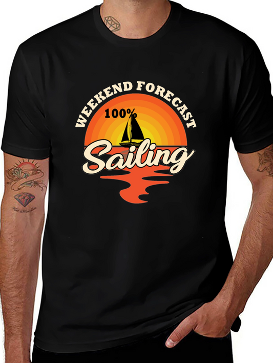 Weekend Sailing Forecast T-Shirt - Nautical Design
