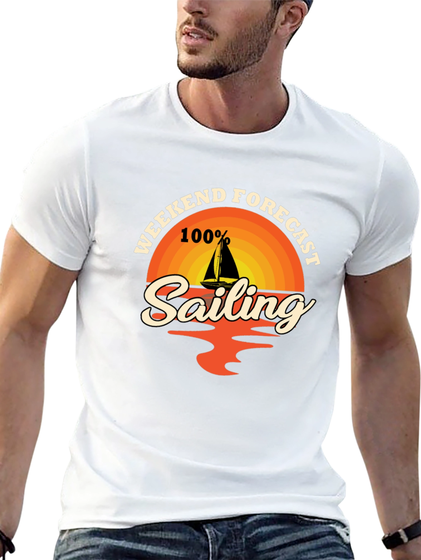 Weekend Sailing Forecast T-Shirt - Nautical Design
