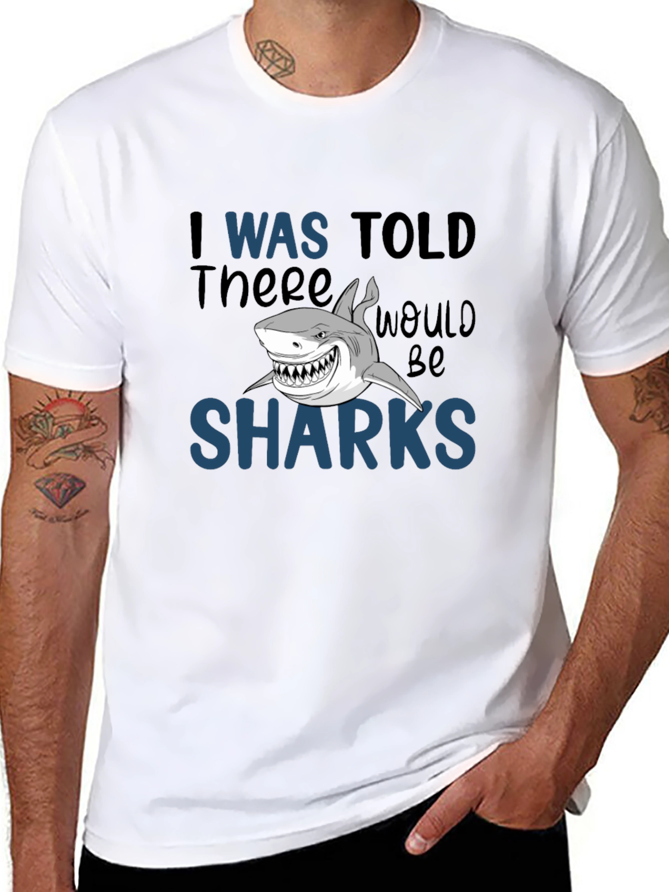 Shark Graphic T-Shirt - Humorous Design