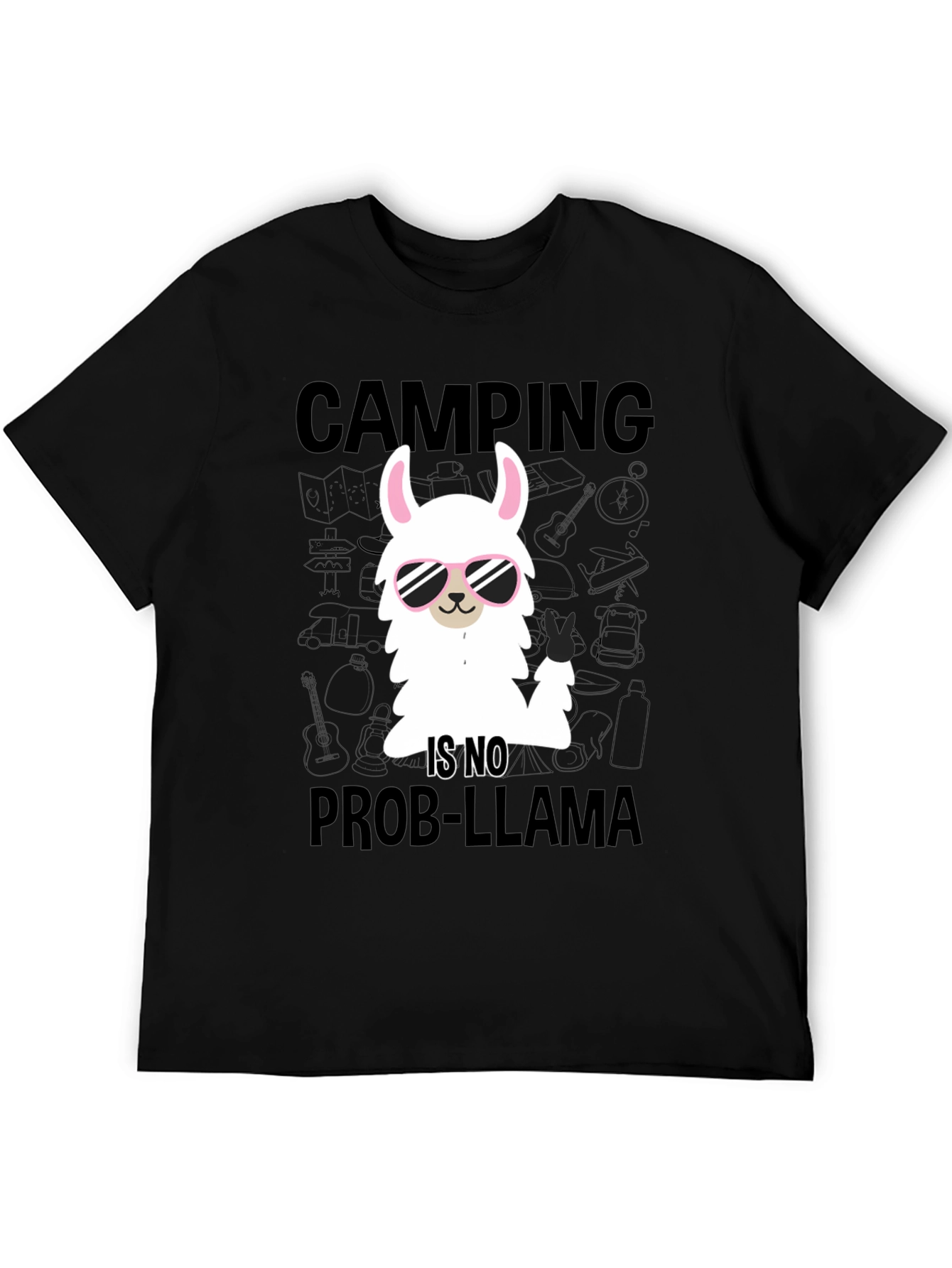 Camping Llama T-Shirt - No Prob-Llama Design