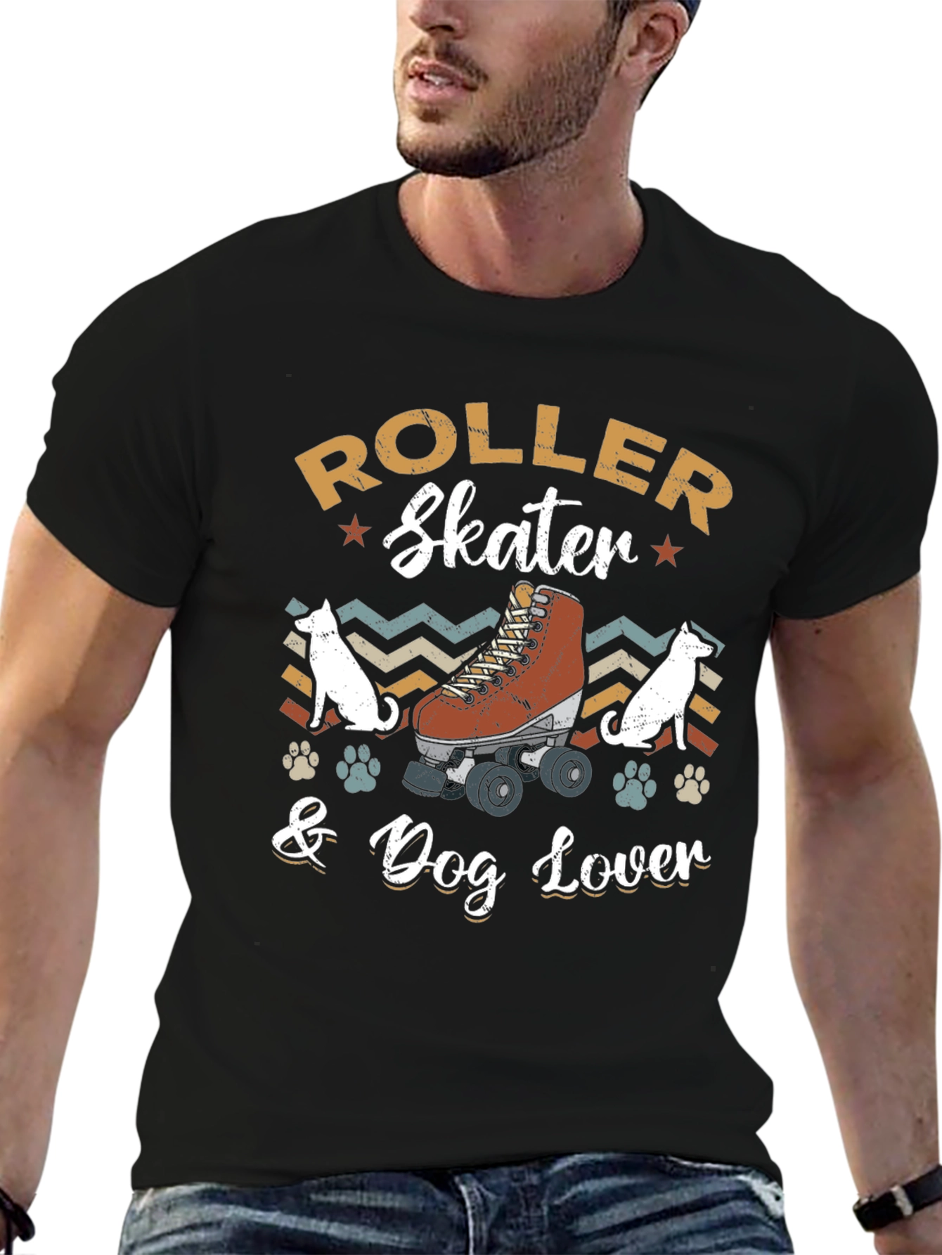 Roller Skater & Dog Lover Graphic Tee