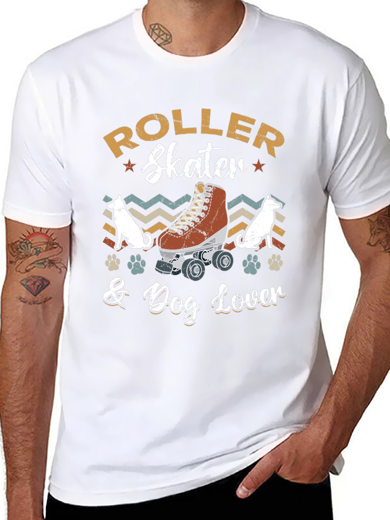 Roller Skater & Dog Lover Graphic Tee