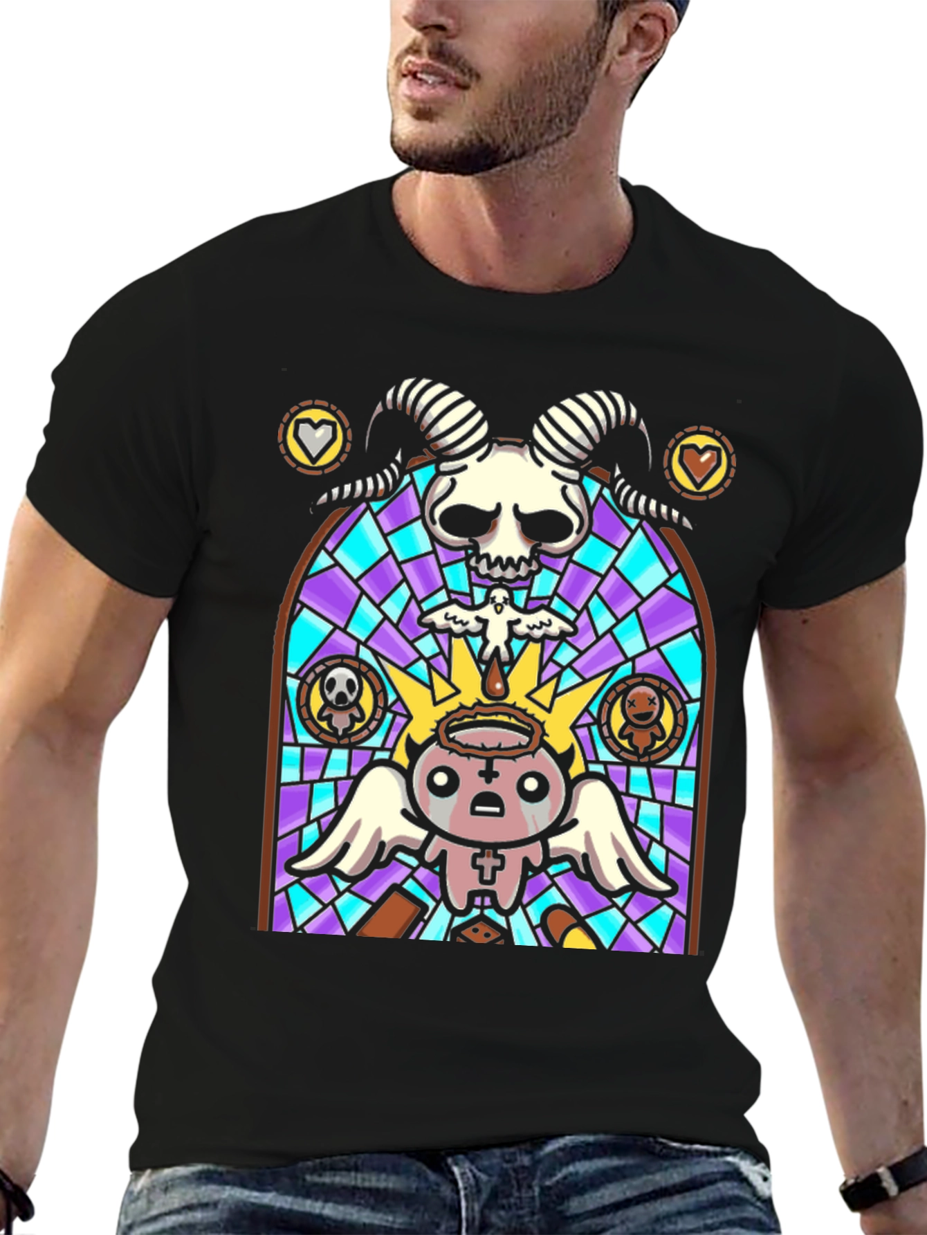 Binding of Isaac Stained Glass T-Shirt