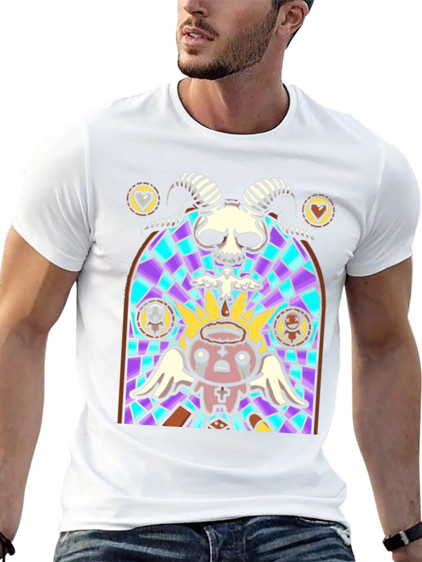Binding of Isaac Stained Glass T-Shirt