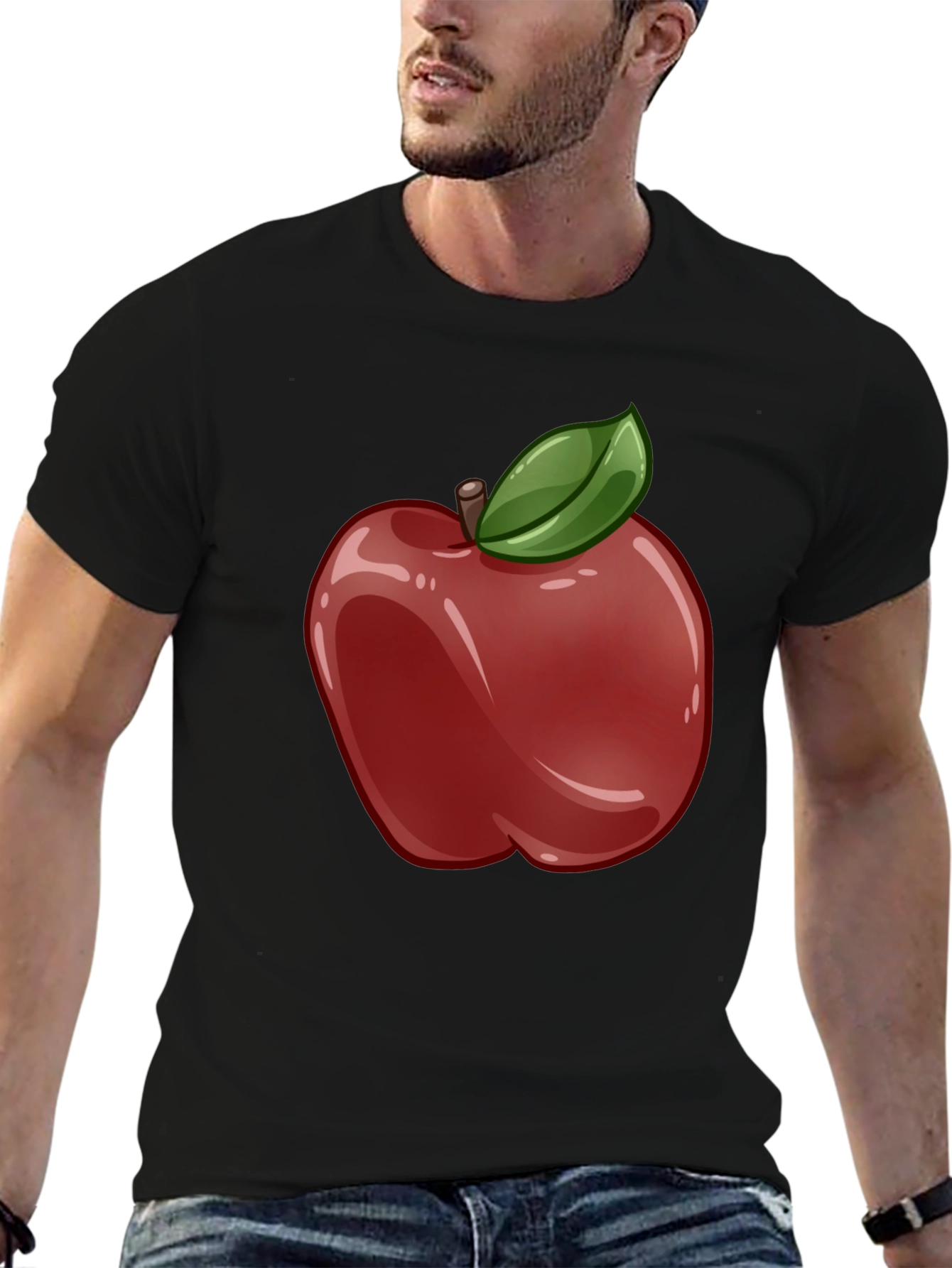 Apple Graphic Black T-Shirt