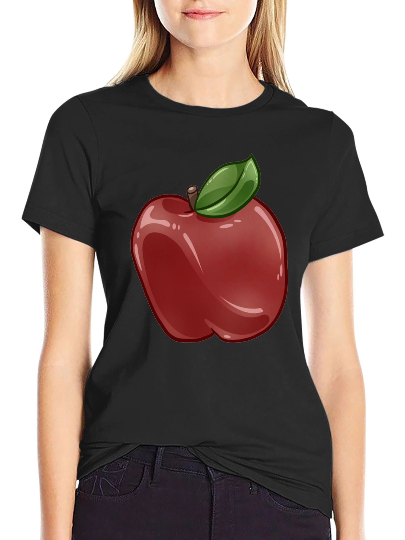 Apple Graphic Black T-Shirt